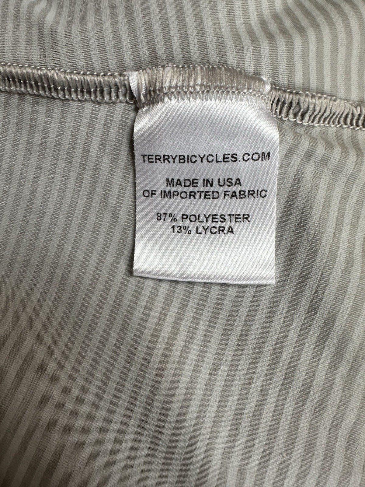 Terry Womens Sleeveless Cycling Jersey Two Greys Wrap Neck Pullover XL USA
