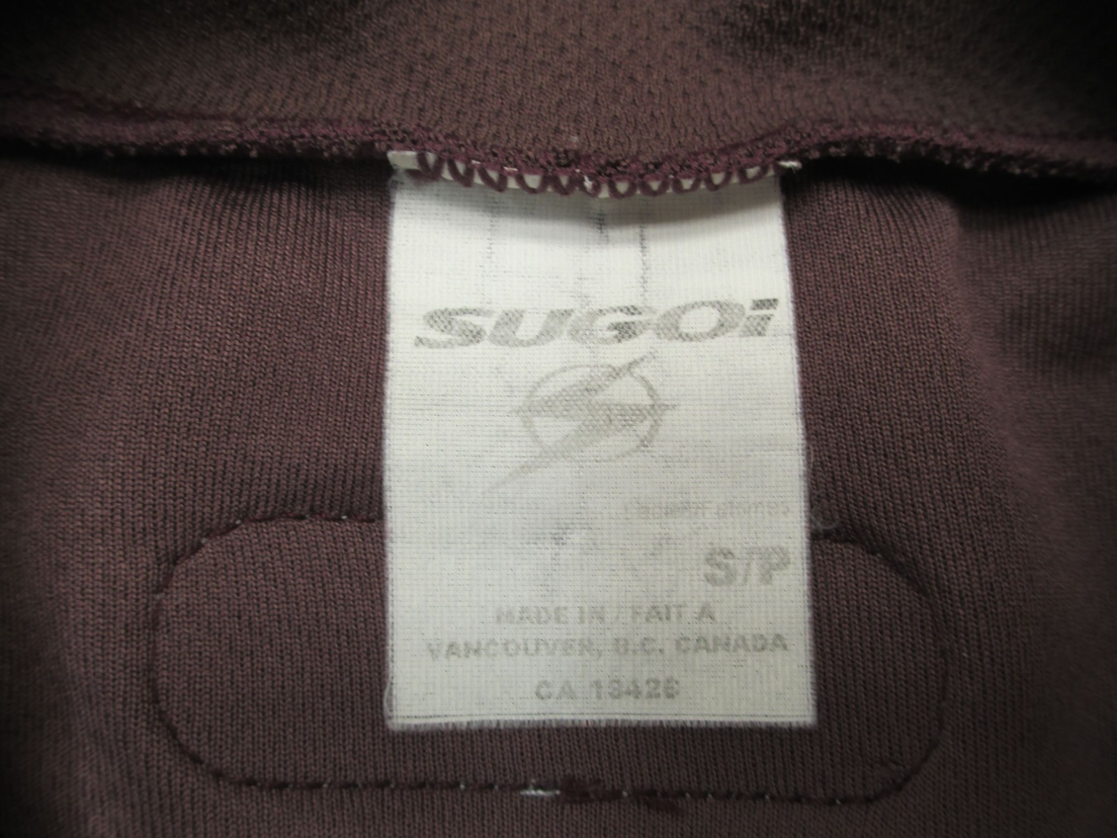 Sugoi Size S Womens Brown Cycling 1/2 Zip Long Sleeve Stretch Crop Pull Over 552