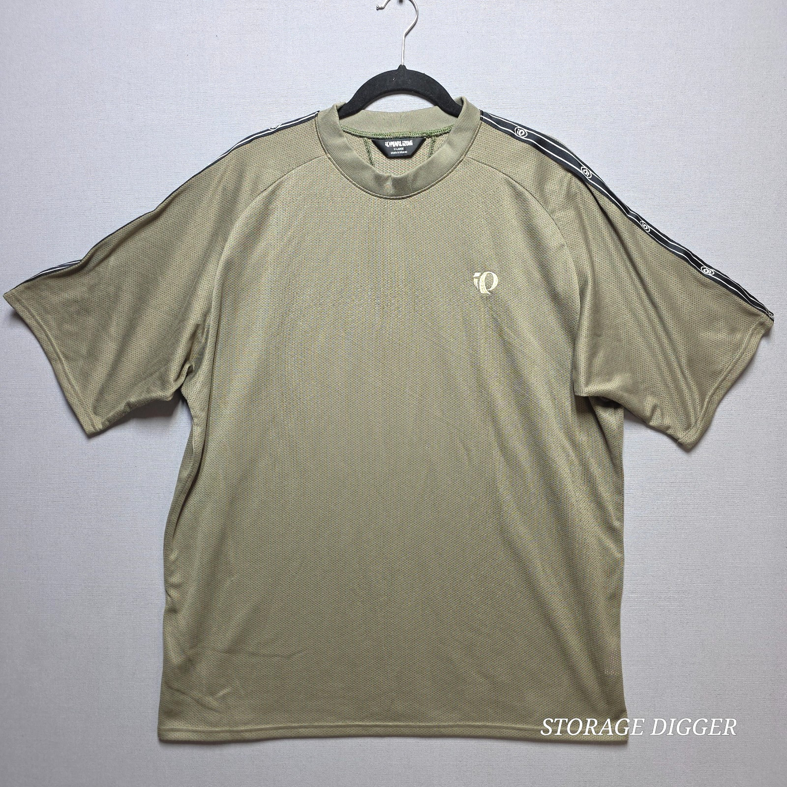 Pearl Izumi Cycling Shirt Mens XL Olive Green Mesh Raglan Sleeve Performance