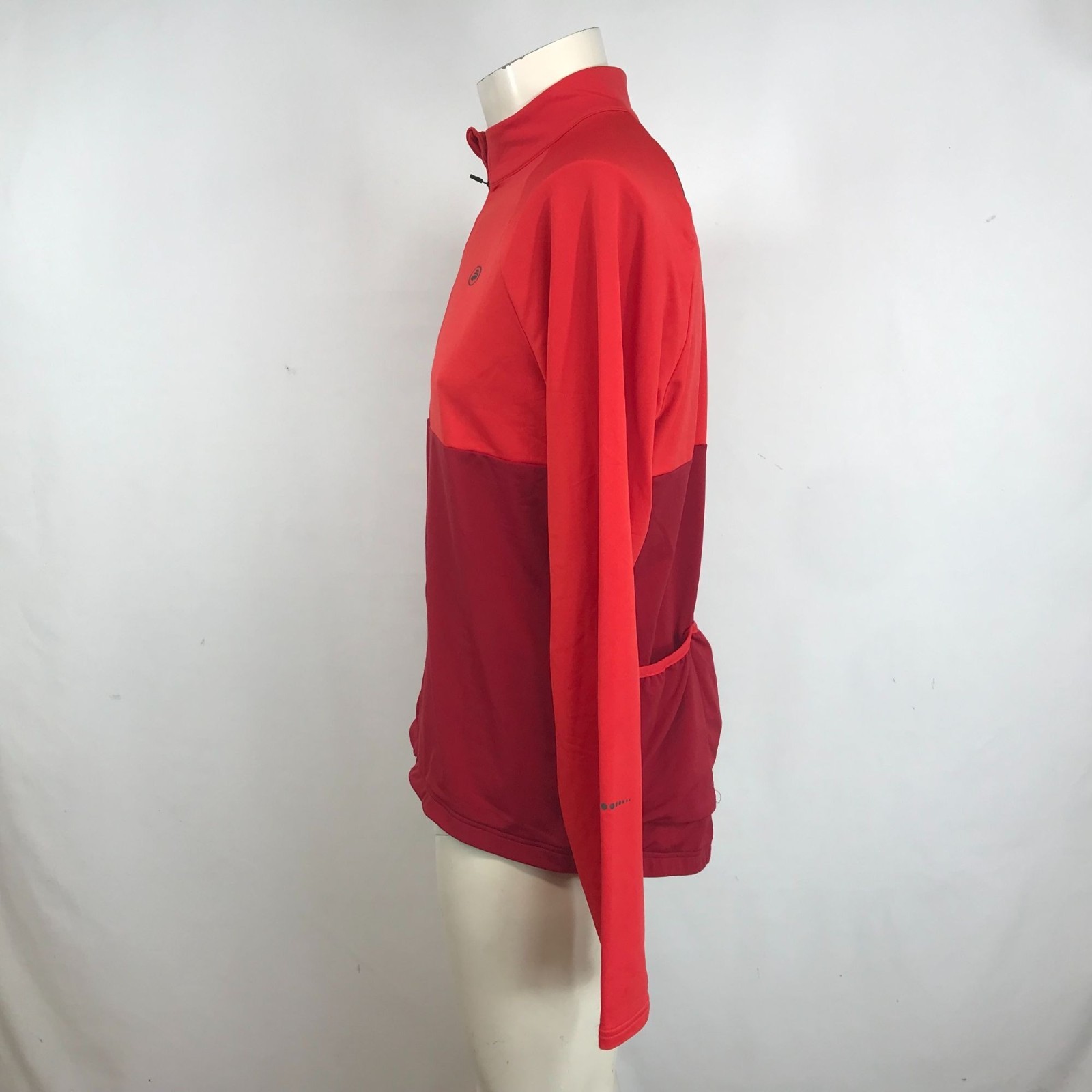 PERFORMANCE – MEN’S XL – RED LONG SLEEVE FULL ZIP POLYESTER BLEND CYCLING JACKET