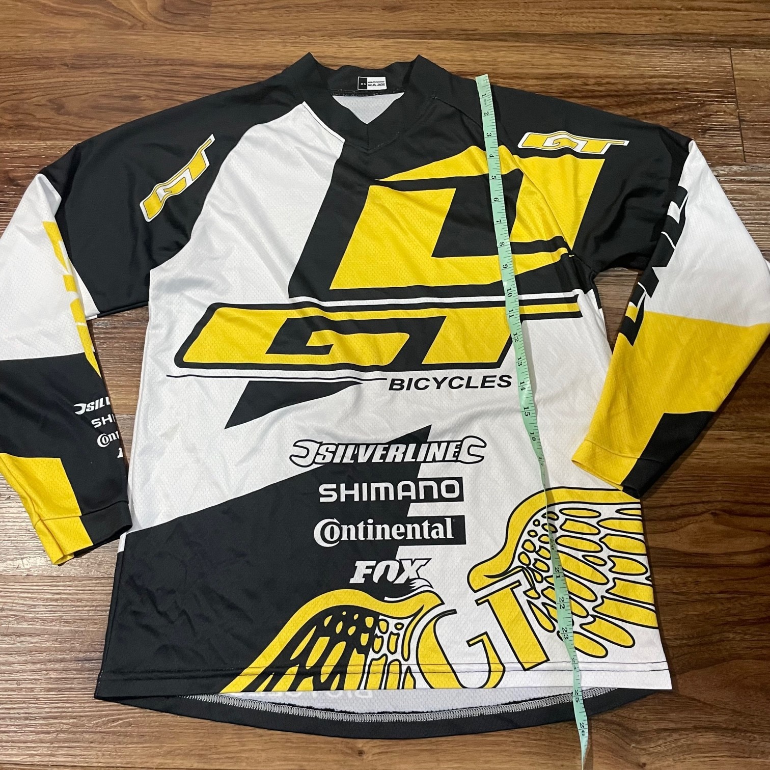 GT Bike Jersey Classic Jersey Race Bike Long Sleeve Shirt Yellow Men’s Size XS