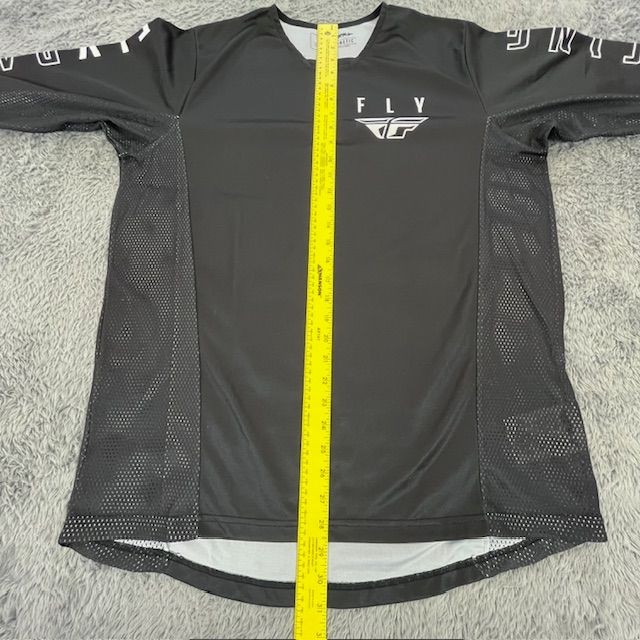 Fly Racing Jersey Mens L Kinetic Black Long Sleeve Motocross MTB MX Tech Shirt