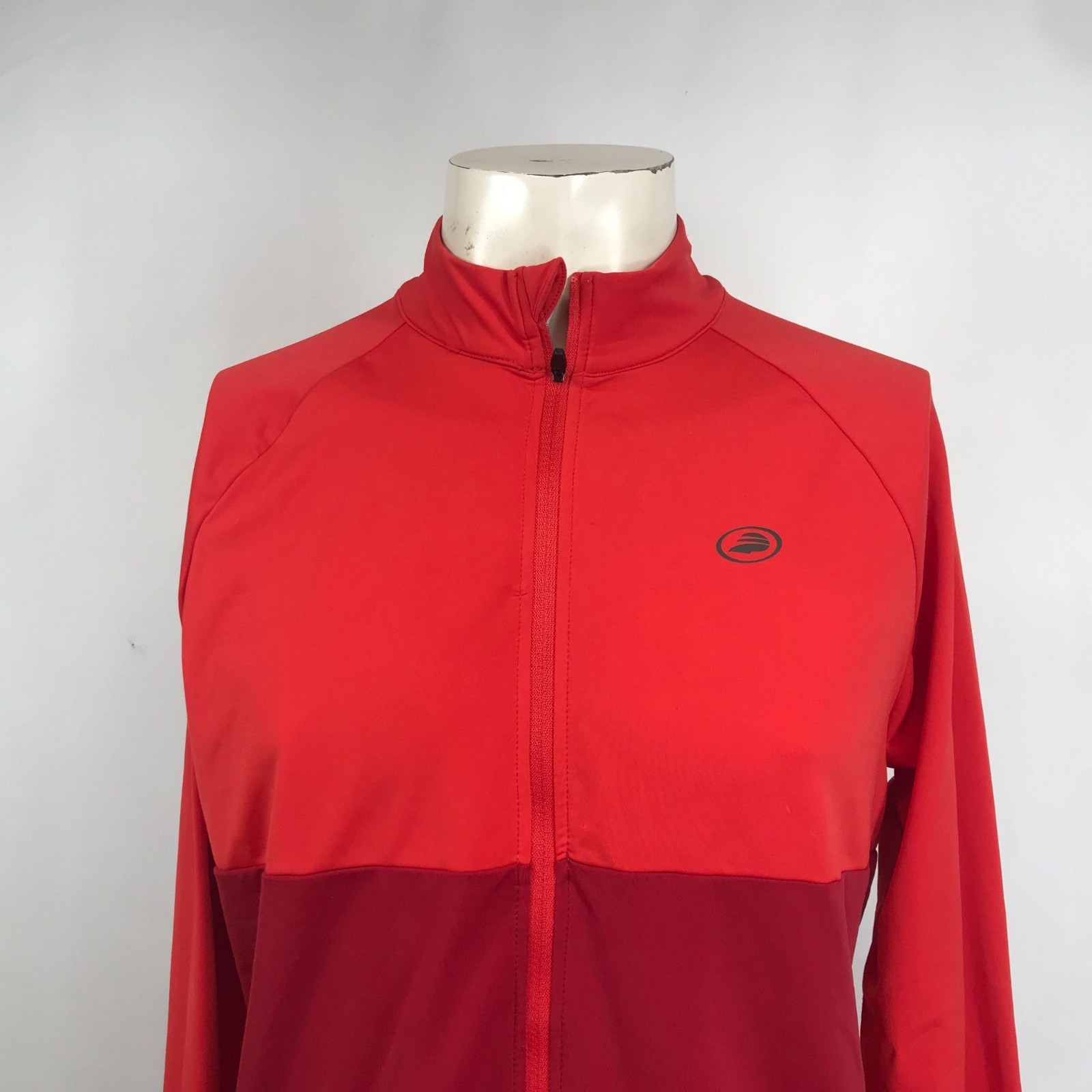PERFORMANCE – MEN’S XL – RED LONG SLEEVE FULL ZIP POLYESTER BLEND CYCLING JACKET