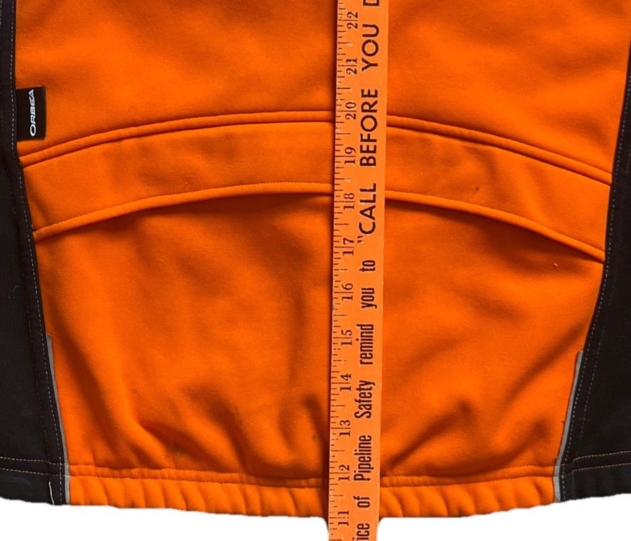 Cycling Jacket Small Orbea Fleece Lined Colorblock Orange Black White Retro Y2K