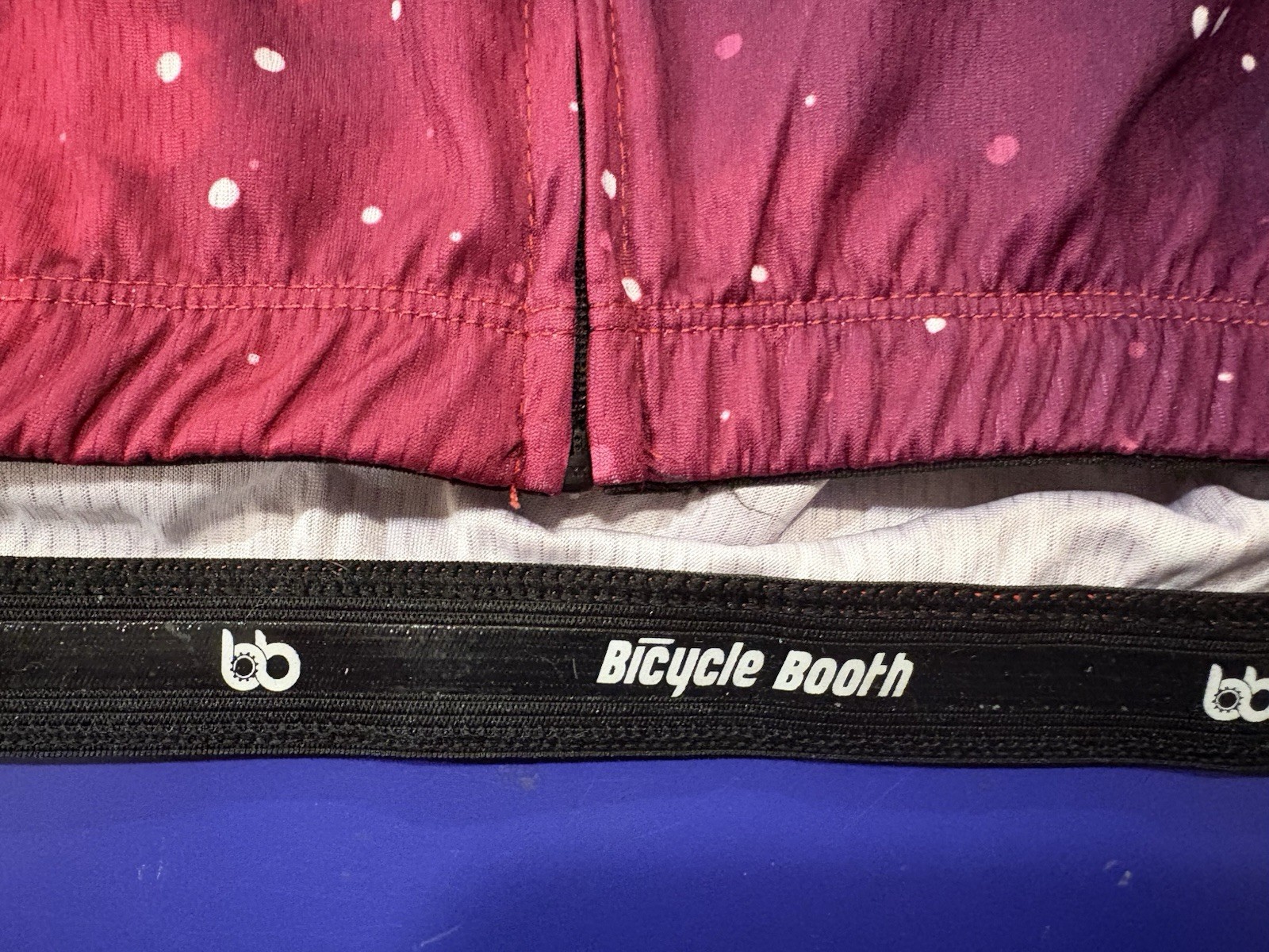 Full Zip Cycling Shirt/Jersey By Bicycle Booth. 100% Polyester, Size XL