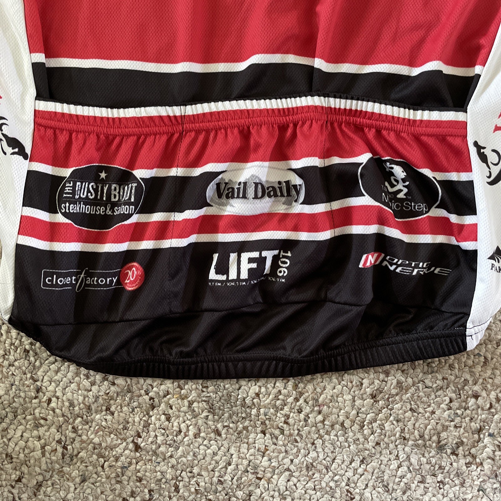 Peak 1 Sports 1/2 Zip Men’s Large L Cycling Jersey Shirt SOS Outreach Vail EUC