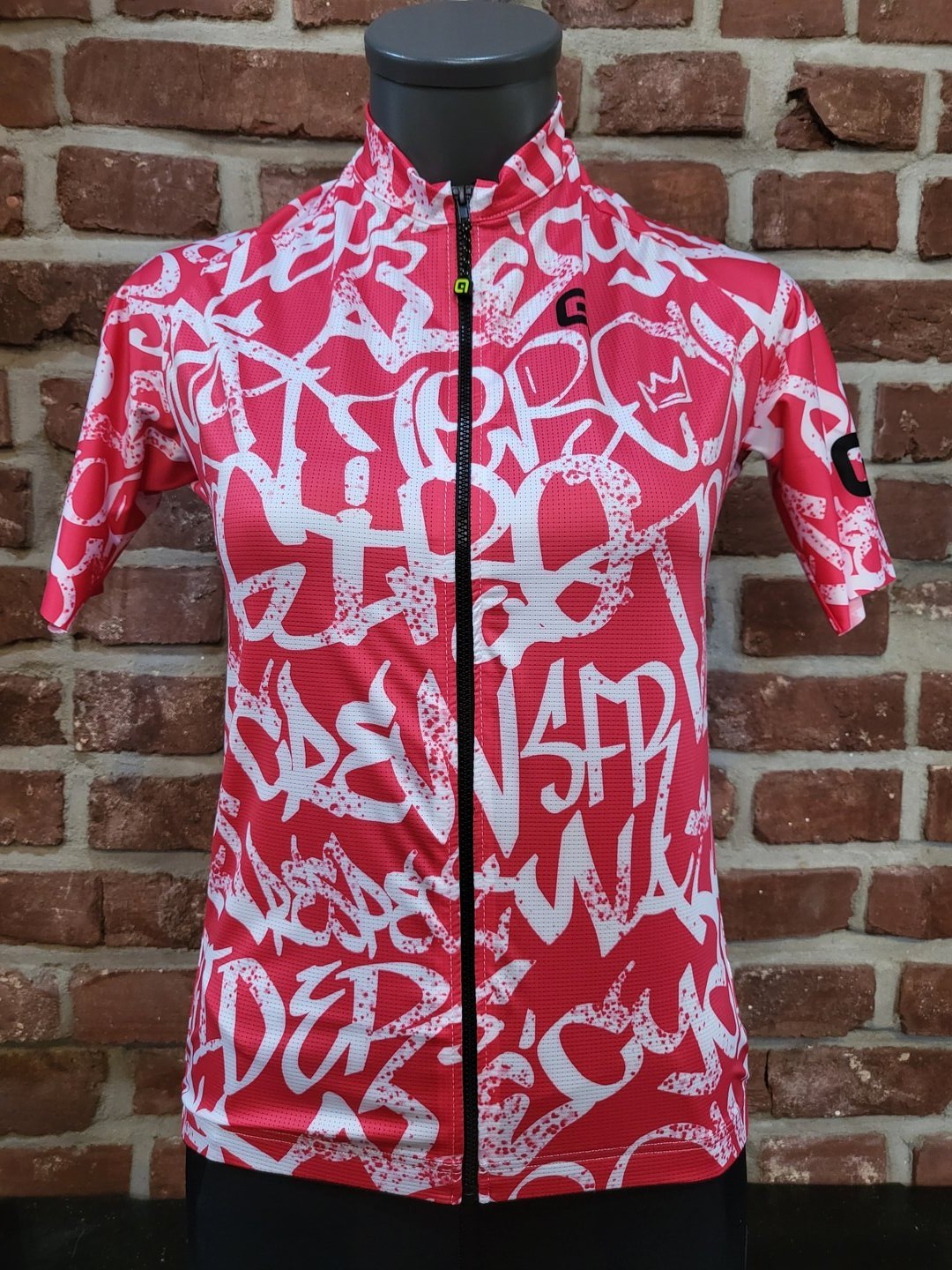ALE SOLID Ride Jersey Short Sleeve Red/White Women’s Cycling Jersey Breathable