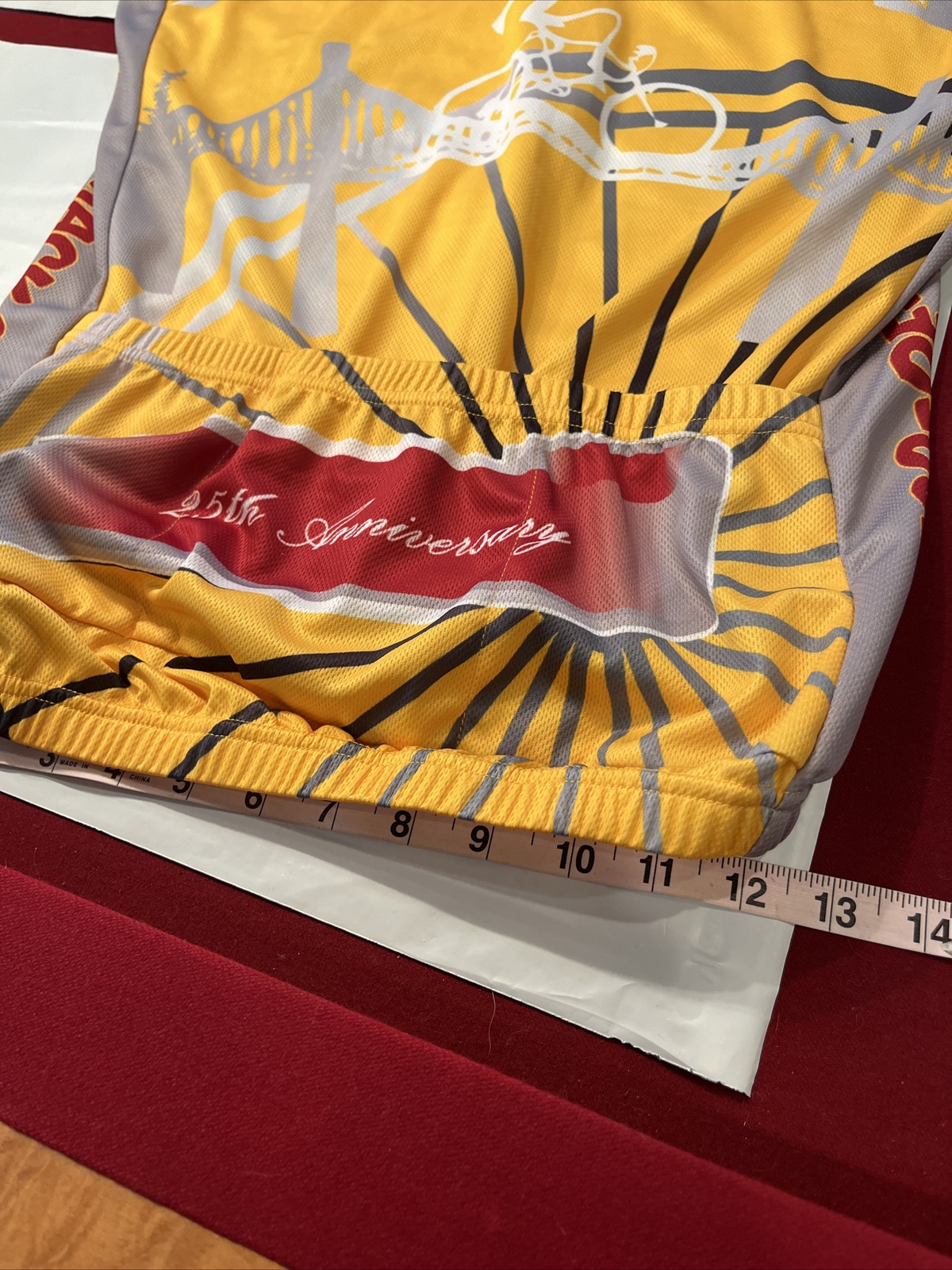 Zoo-De-Mackinac Yellow Cycling Racing Jersey Full Zip Short Slv Unisex Small New