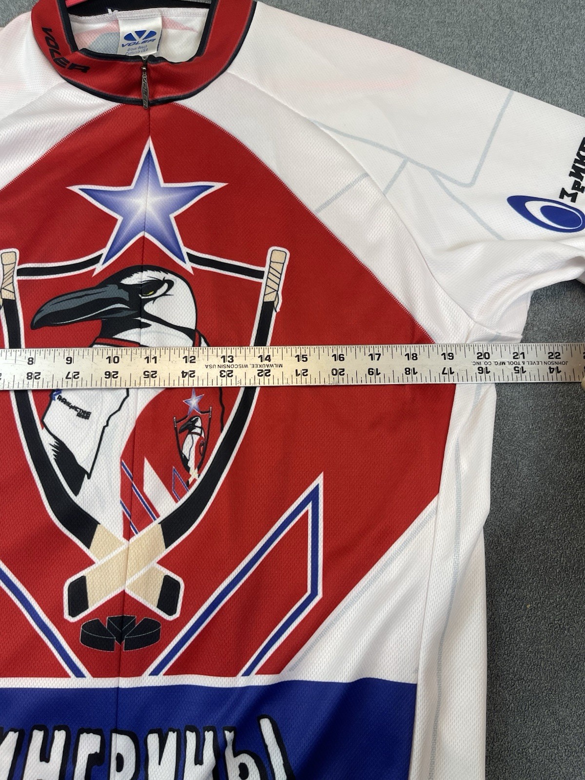 Voler Men’s Russian Penguins Hockey Team /Red Cycling Graphic Jersey Sz XL USA