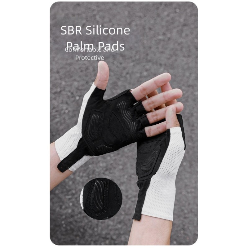 Shock Absorption Half Finger Cycling Gloves for Men Women Breathable Anti Slip