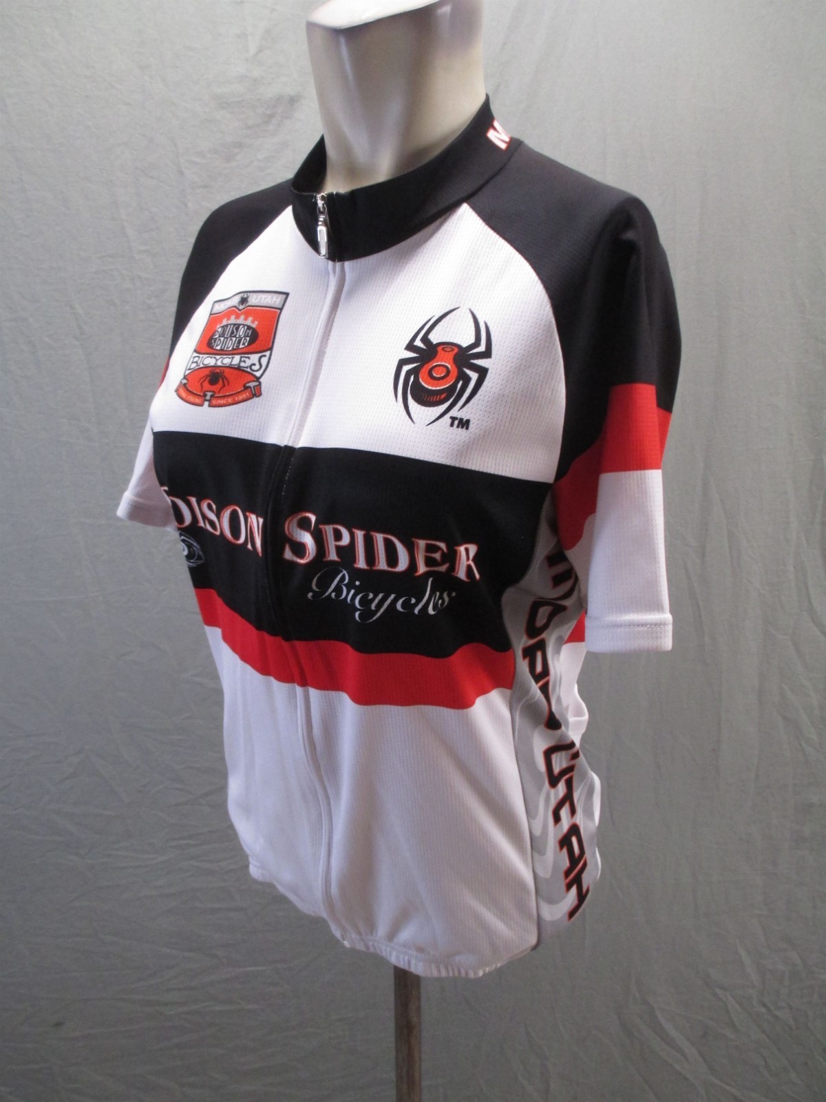 Poison Spider Size M Mens Multicolor Cycling Compression Full Zip Logo Top 398