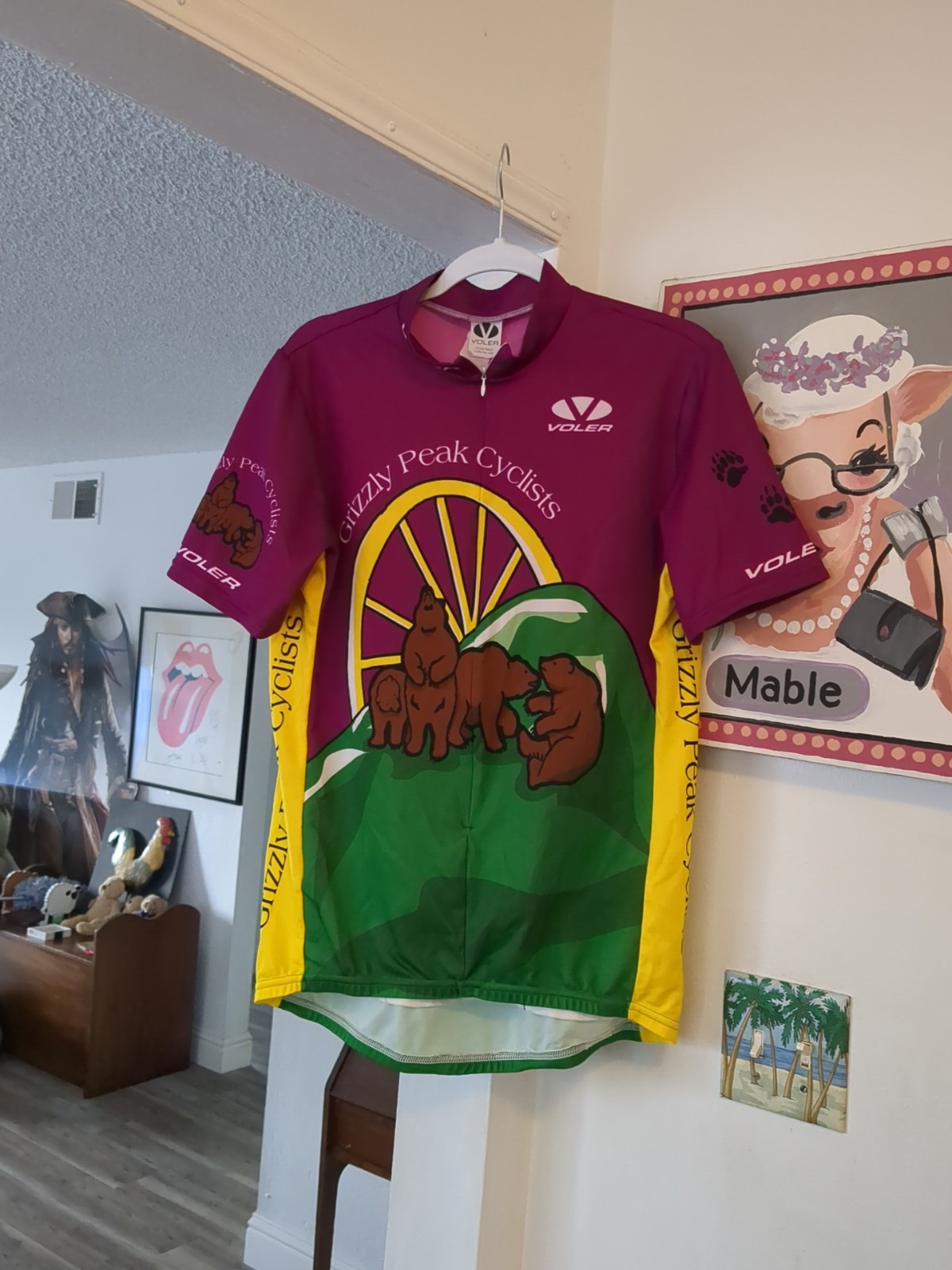 SALE! Voler Cycling Jersey GRIZZLY PEAK CYCLISTS, XL, USA – Bright Vivid Colors
