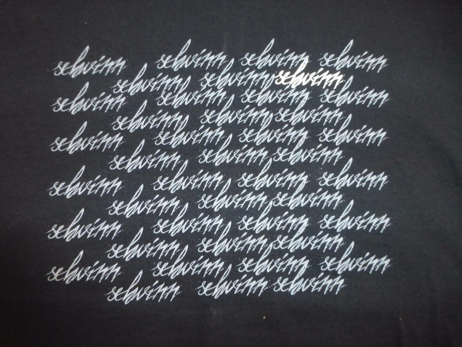New Black Schwinn T Shirt Mens SMALL w/ Cursive Script Graphic Bike Bicycle