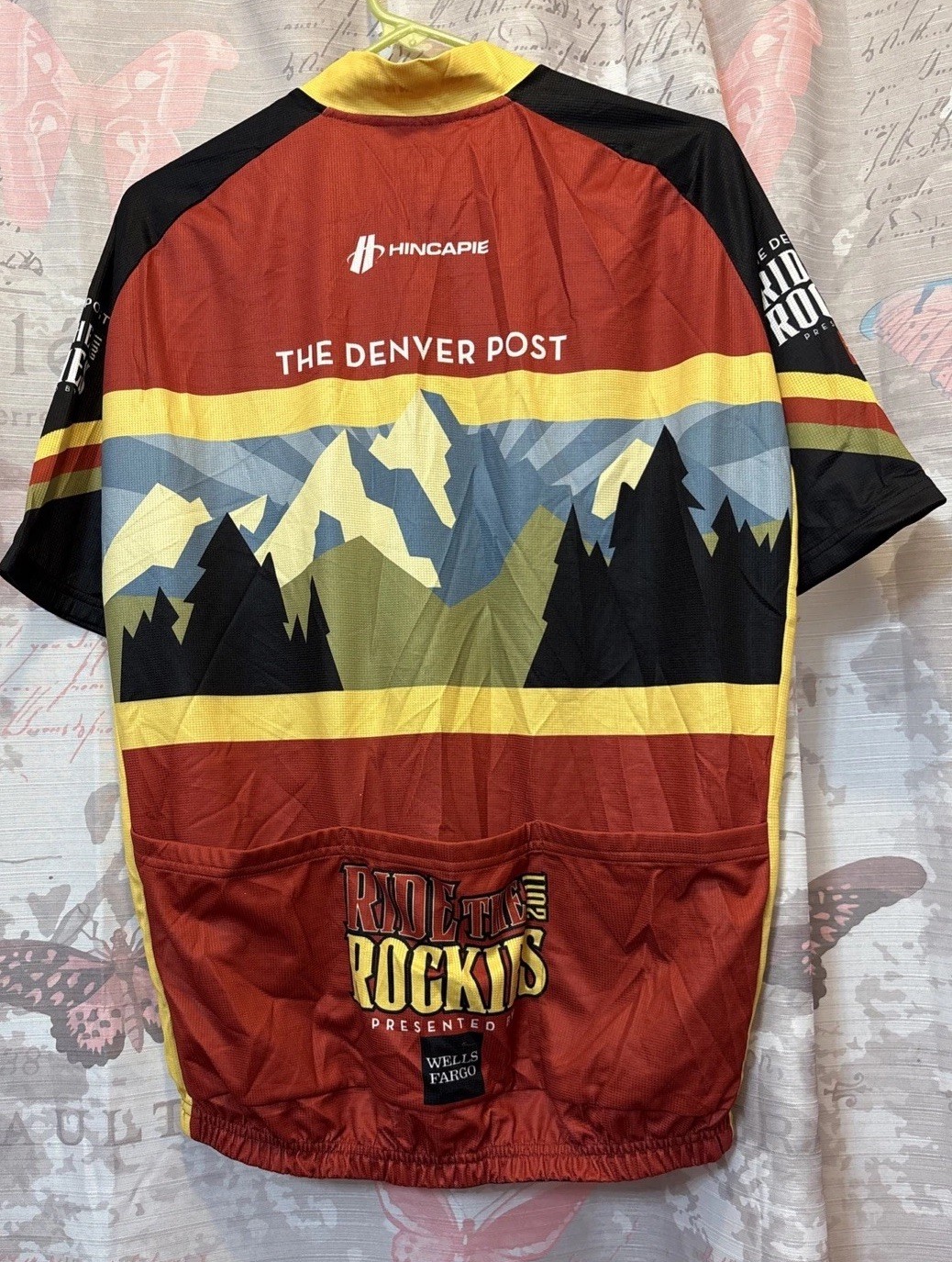 HINCAPIE Jersey Mens XL Cycling Full Zip THE DENVER POST Short Sleeve