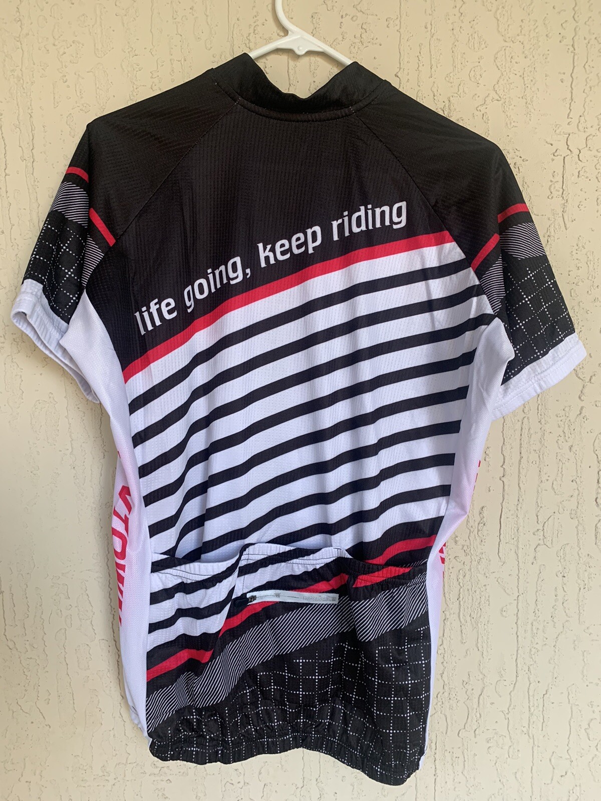 Xintown LIFE GOING, KEEP RIDING Full Zipper Front Bicycle Cycling Jersey Sz XXL