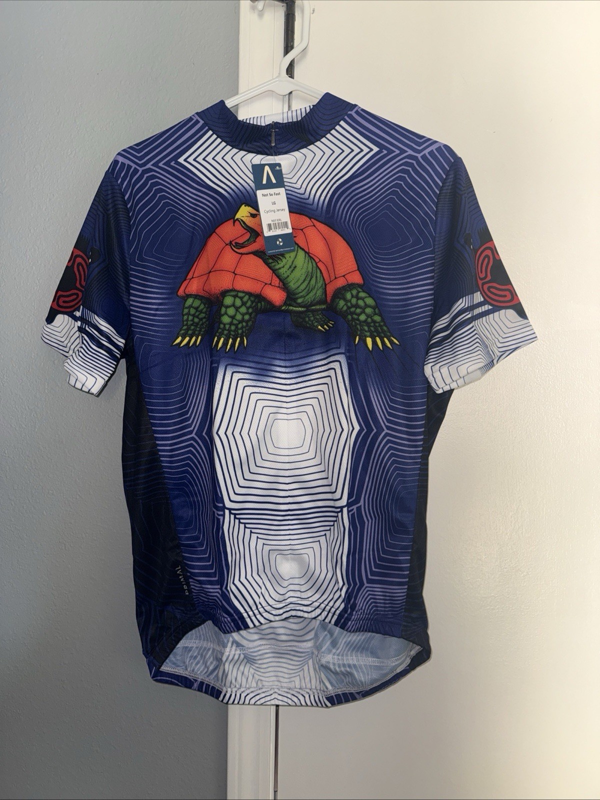 Primal Not So Fast Snapping Turtle NWT Cycling Jersey Men’s L 3/4 Zip Pockets