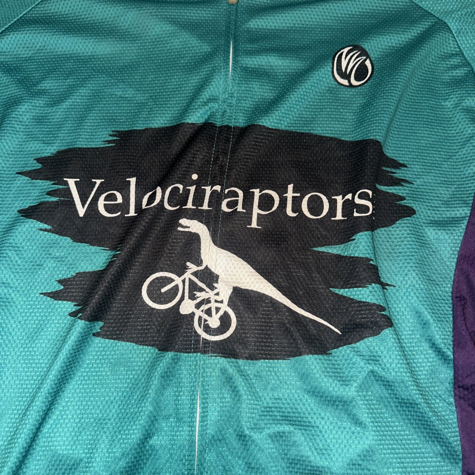 Nimblewear Velociraptors Cycling Jersey Men’s Large Full Zip #WW
