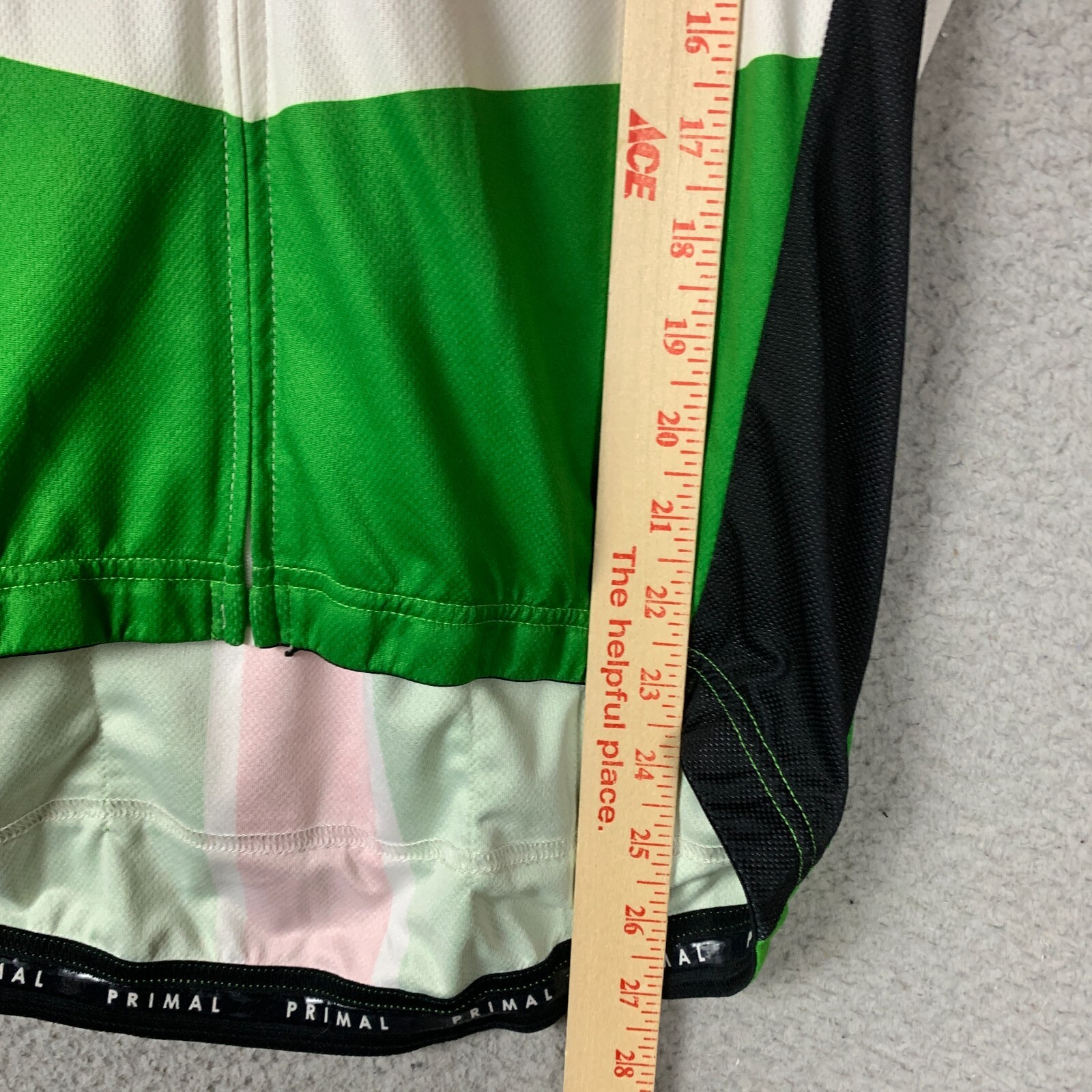 Primal Adult Cycling Jersey Raglan Polyester Full Zip Austin TX 39 in Chest