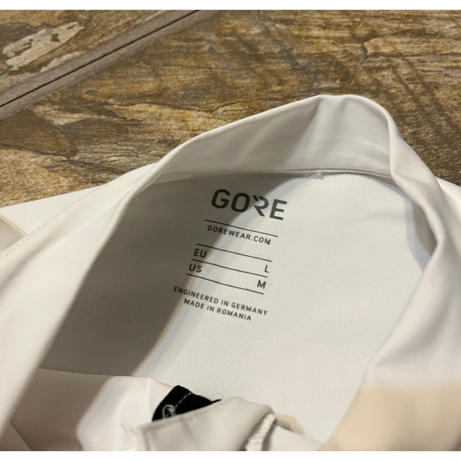 GORE Torrent Cycling Jersey Mens Medium White Short Sleeve Full Zip