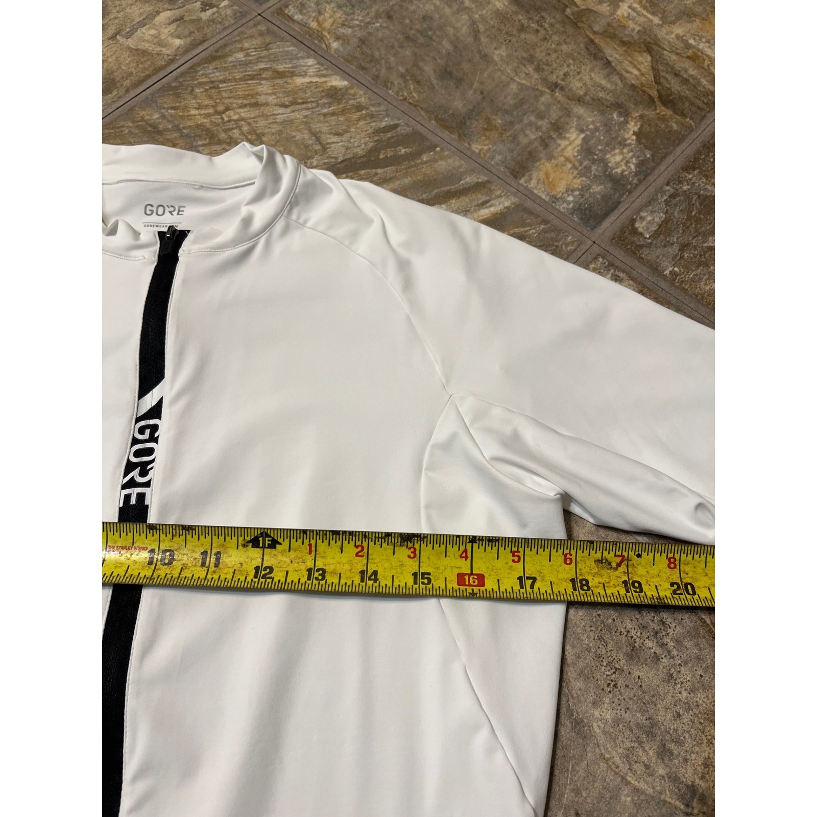 GORE Torrent Cycling Jersey Mens Medium White Short Sleeve Full Zip