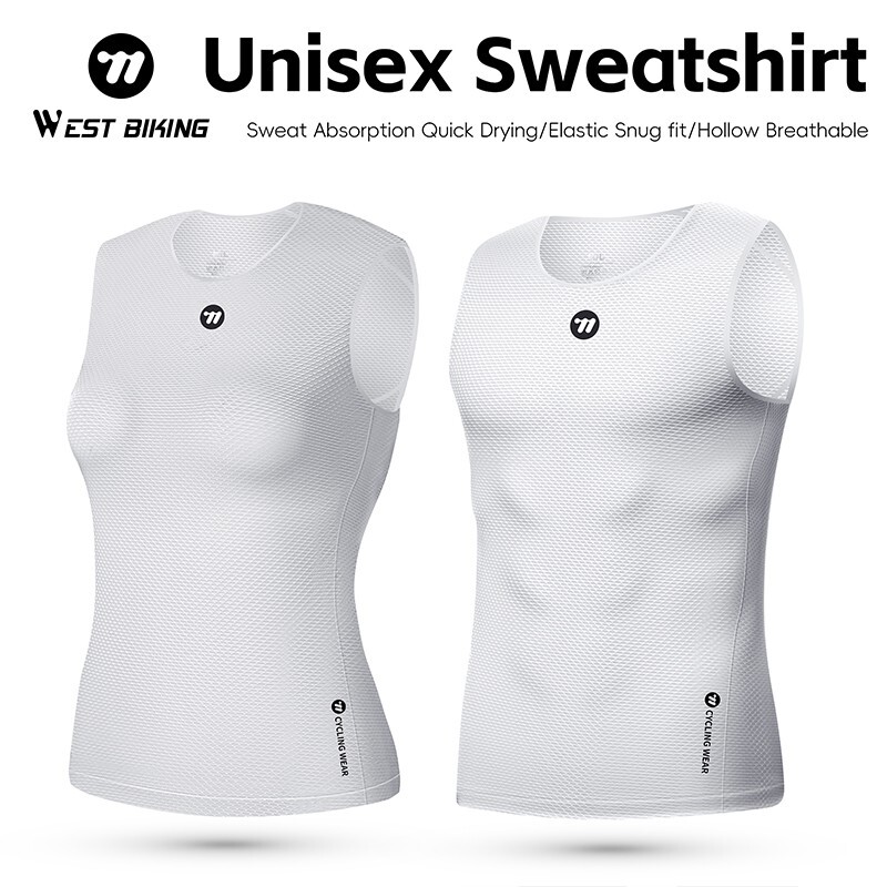 WEST BIKING Men Cycling Base Layer Vest Summer Ride Sleeveless Top Jersey Sport