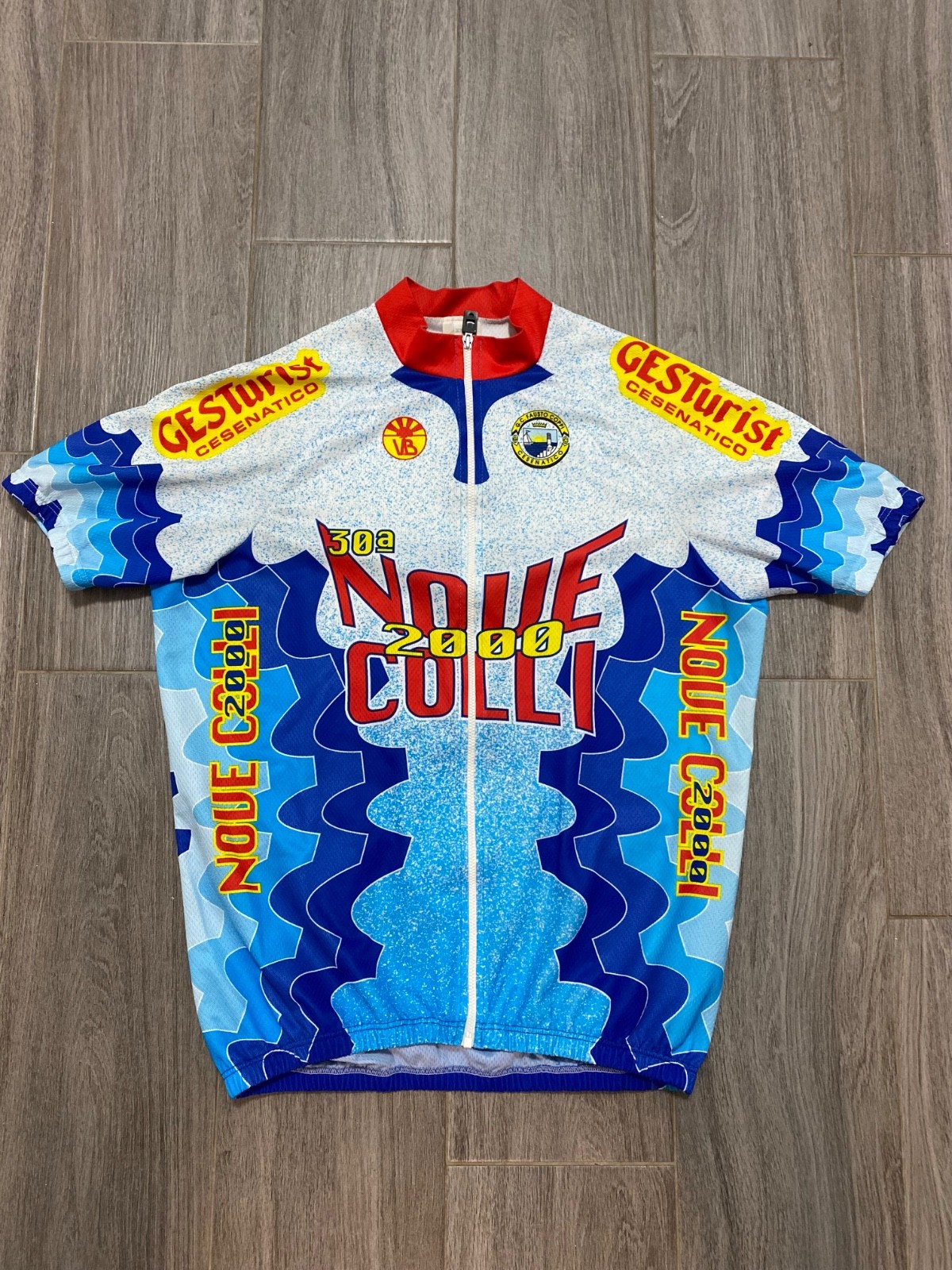 Vintage Nove Colli 2000 Cycling Jersey VB Italy Full Zip Men’s XXL
