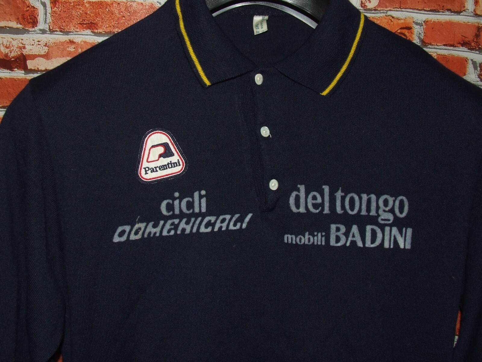 Eroica Polo Maglia Shirt Maillot Bike Cycling Vintage 70’S Del Tongo 50% Wool