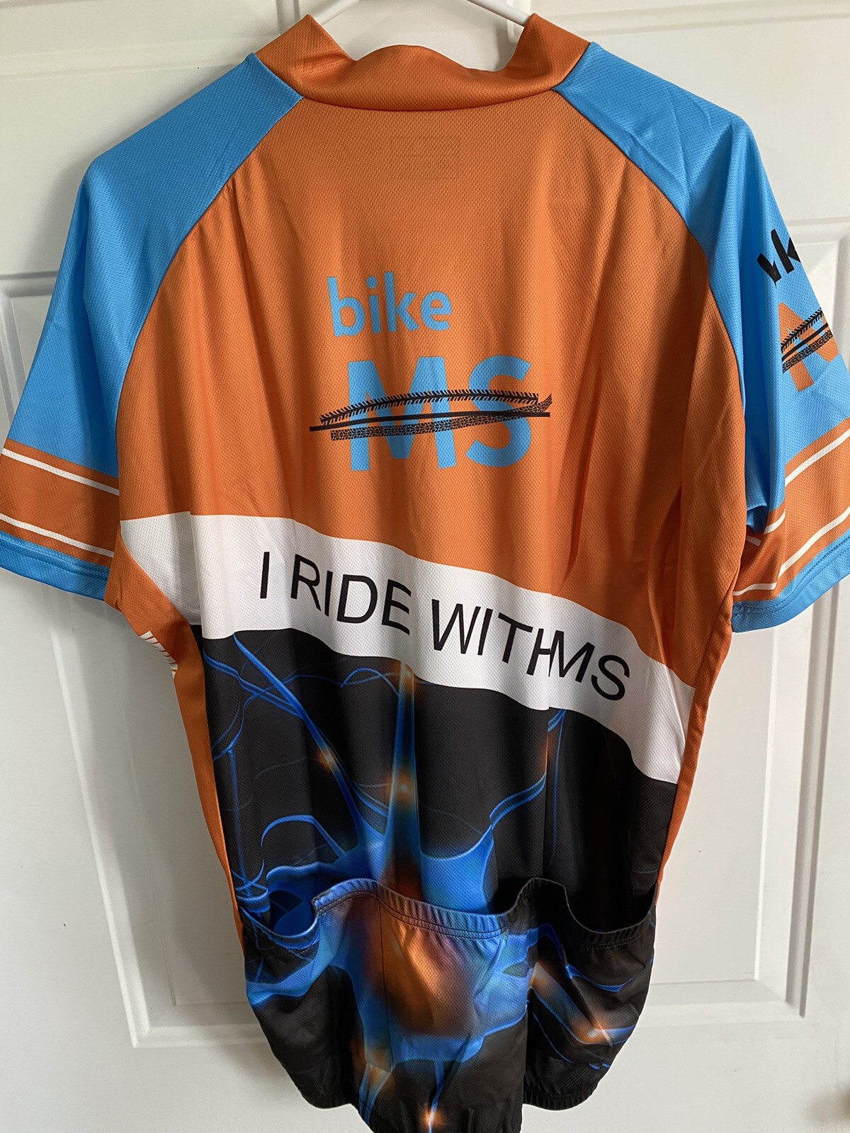 Peak 1 Unisex Quick Dry “ I Ride With MS” Cycling /Racing Shirt. Size XL. New!