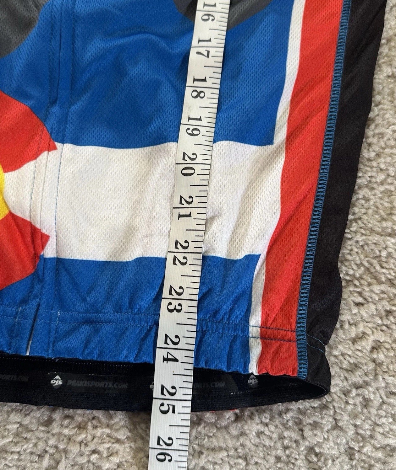Peak 1 Sports Cycling Jersey Men Sz SmallColorado Bicycle Riding Top Shirt