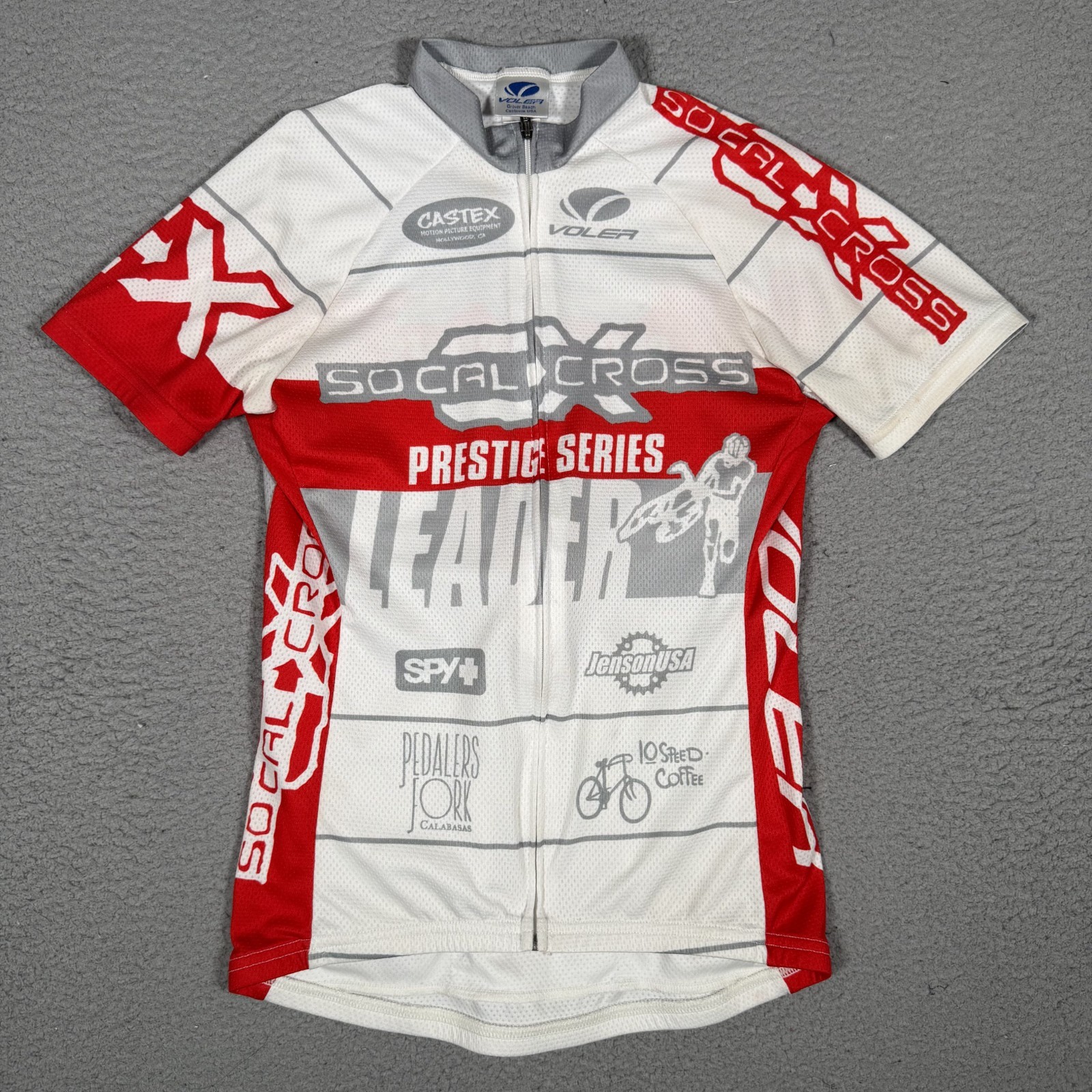 Voler Cycling Jersey Womens Small White Performance Full Zip Stretch Pockets