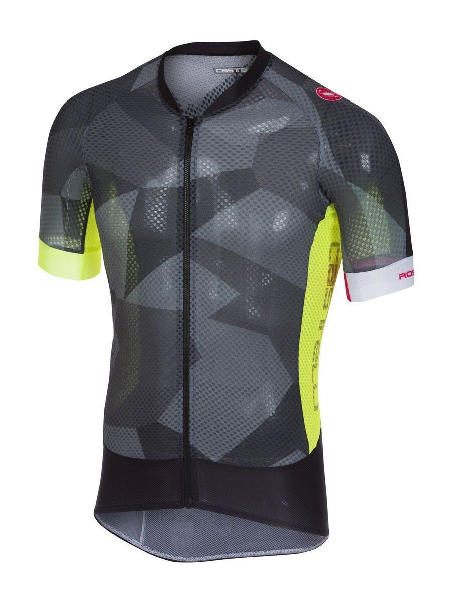 Castelli Womens Black Grey Geometric Camo Full Zip Cycling Jersey Size – L/XL