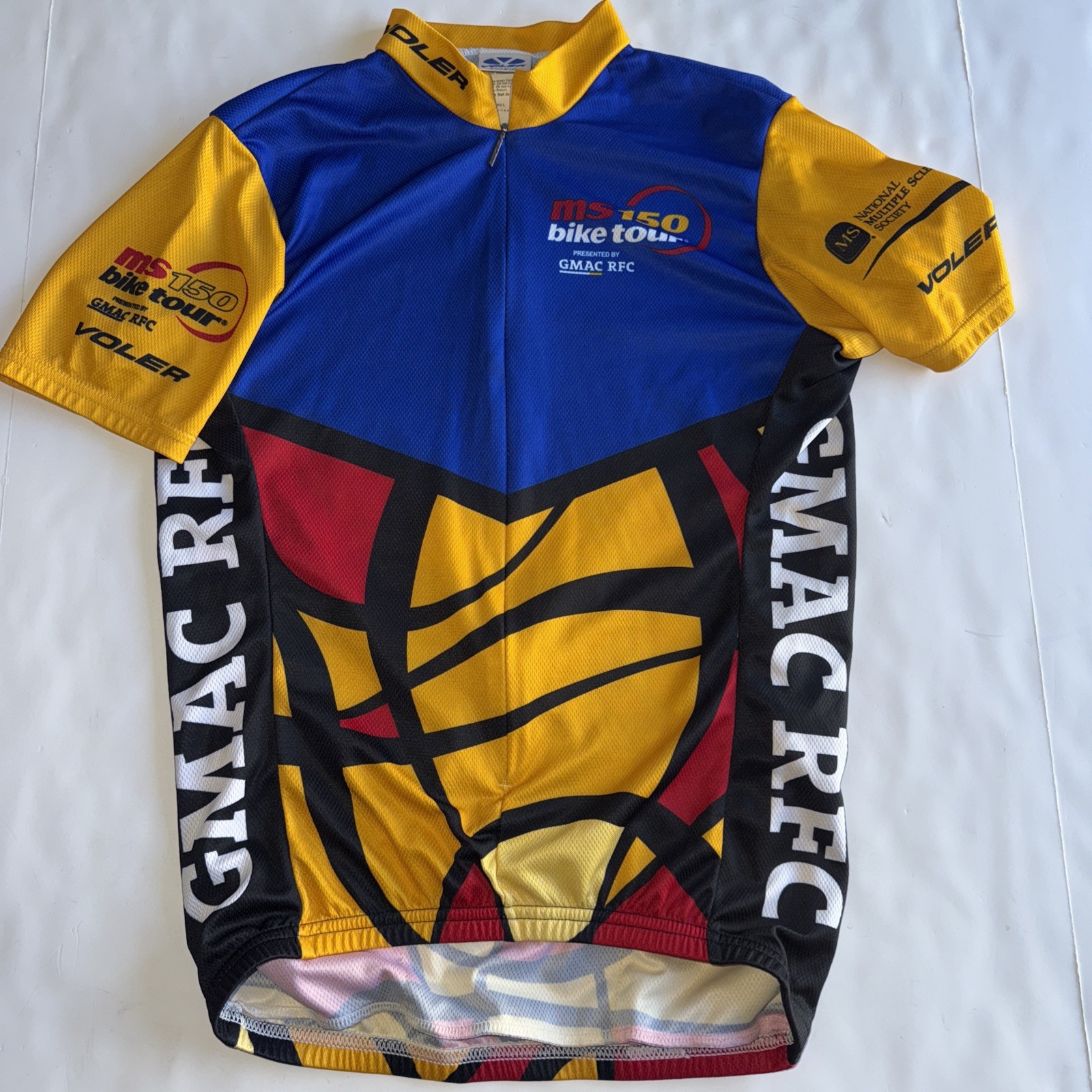 Voler Bike Jersey Adult Sz S Blue Yellow MS 150 Tour MN 2020 Gmac RFC Full Zip