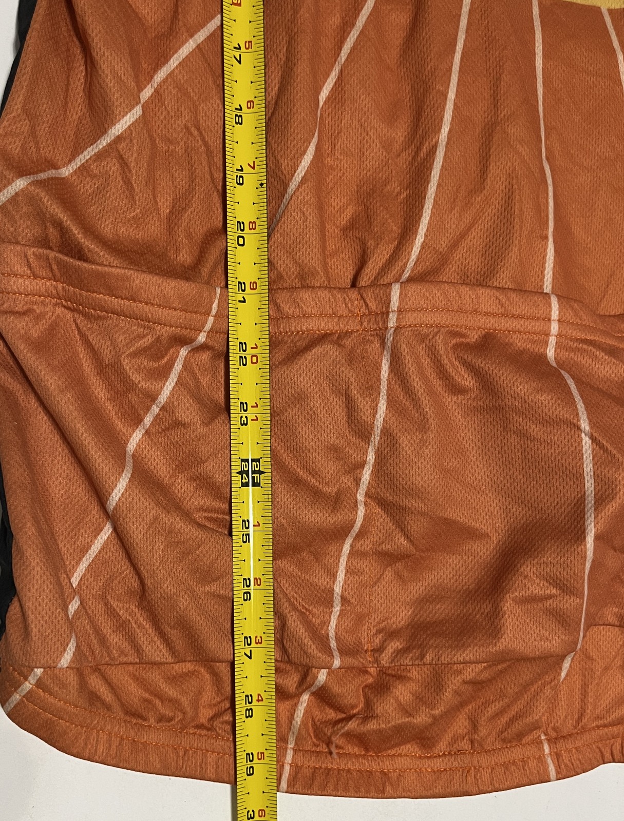 VOmax Houston Chronicle Team Cycling Jersey XXXXL Orange Yellow Black Quarter