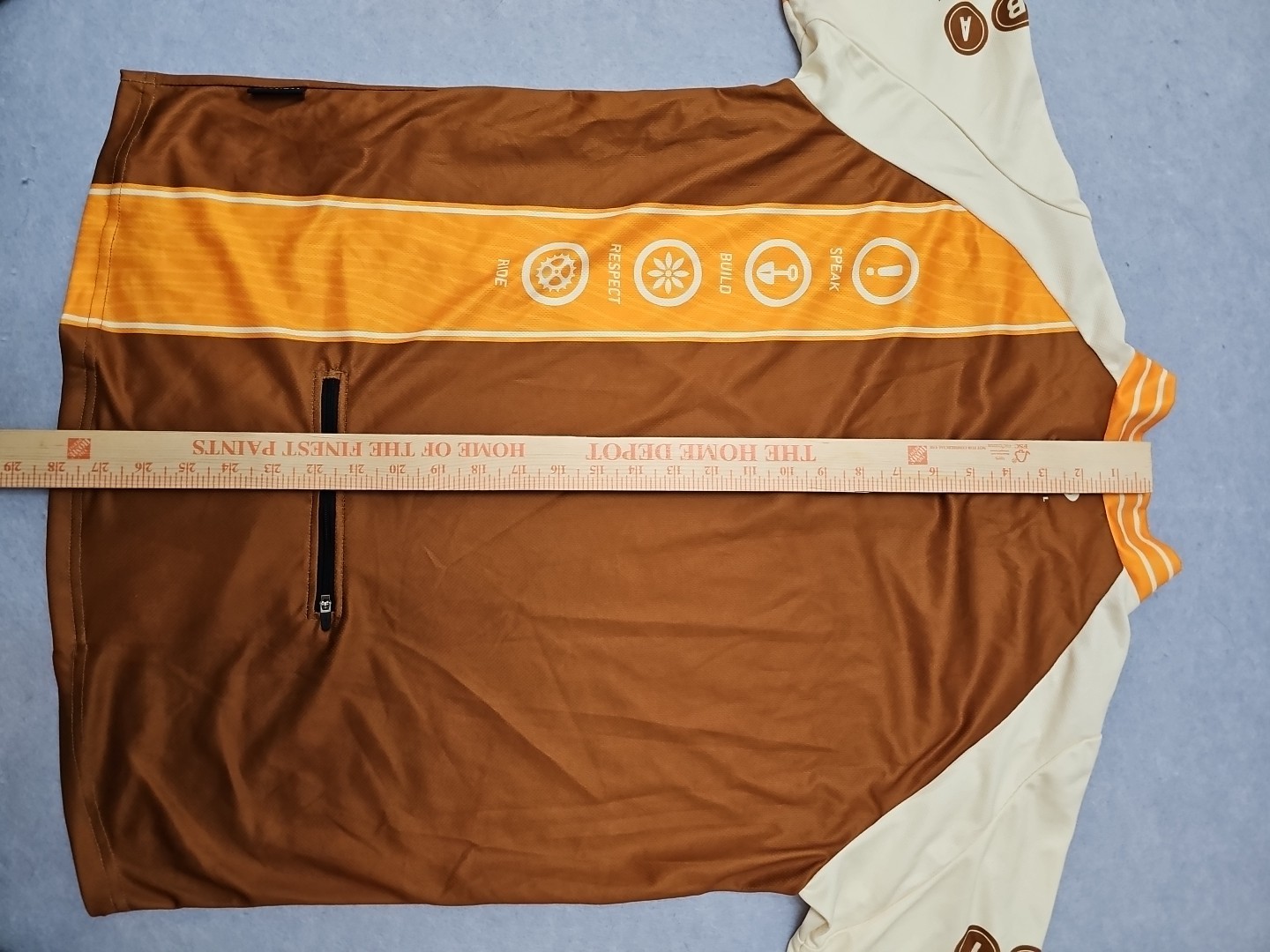 PRIMAL Mens LARGE Club Cycling Bike Jersey IMBA Mountain Bicycling Asso TAN ZIP