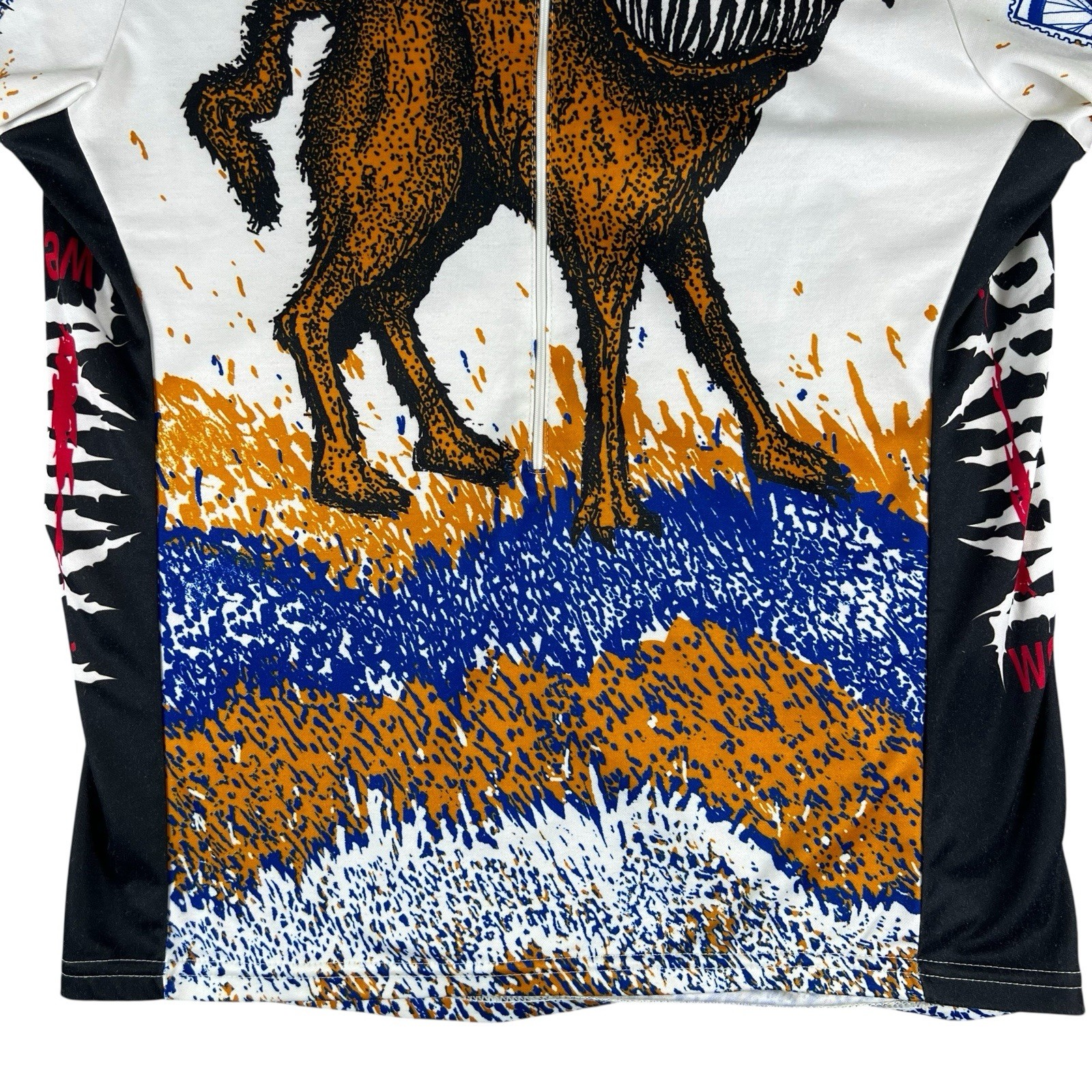 Primal Wear Bit & Run Dog Cycling Jersey Mens Large Full Zip Graphic
