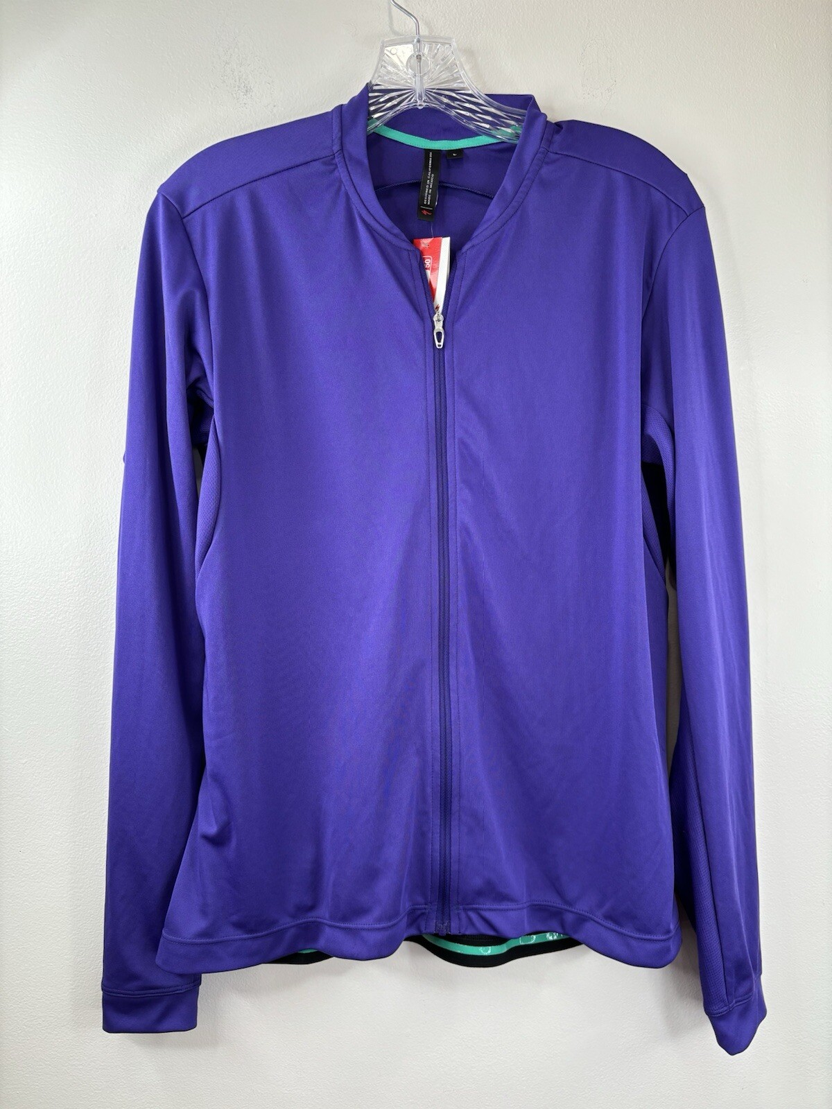 RBX Sport Jersey Top Women’s Large Indigo Purple UPF 50 Back Pockets Long Sleeve