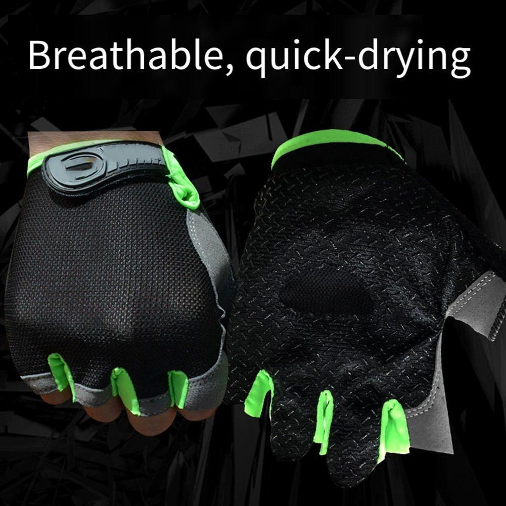 UV Protective Half Finger Gloves with Non Slip Grip for Outdoor Sports