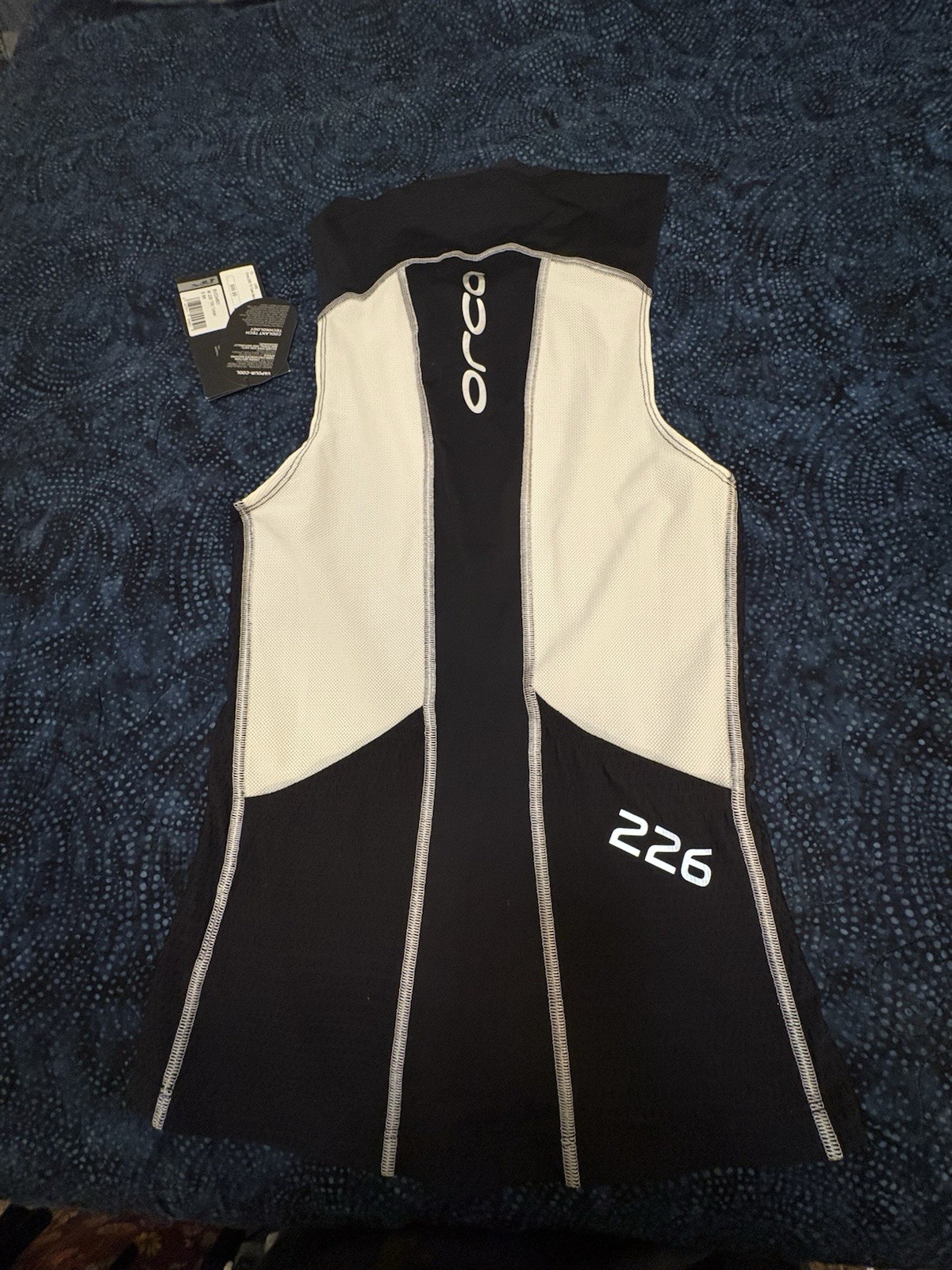 ORCA 226 Men’s Tri Tank Full Zip Compression Colorblock Black/White S Nylon