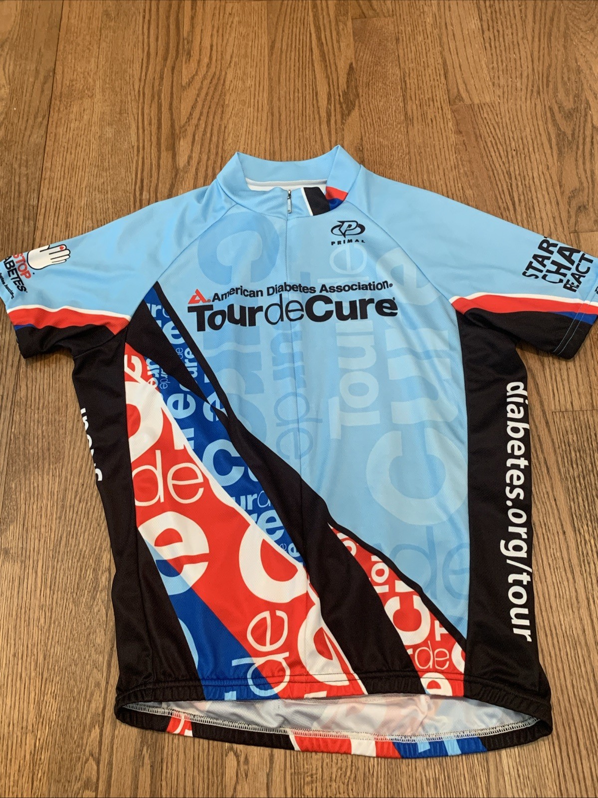 Primal Wear Cycling Jersey Mens Medium American Diabetes Association TourDeCure