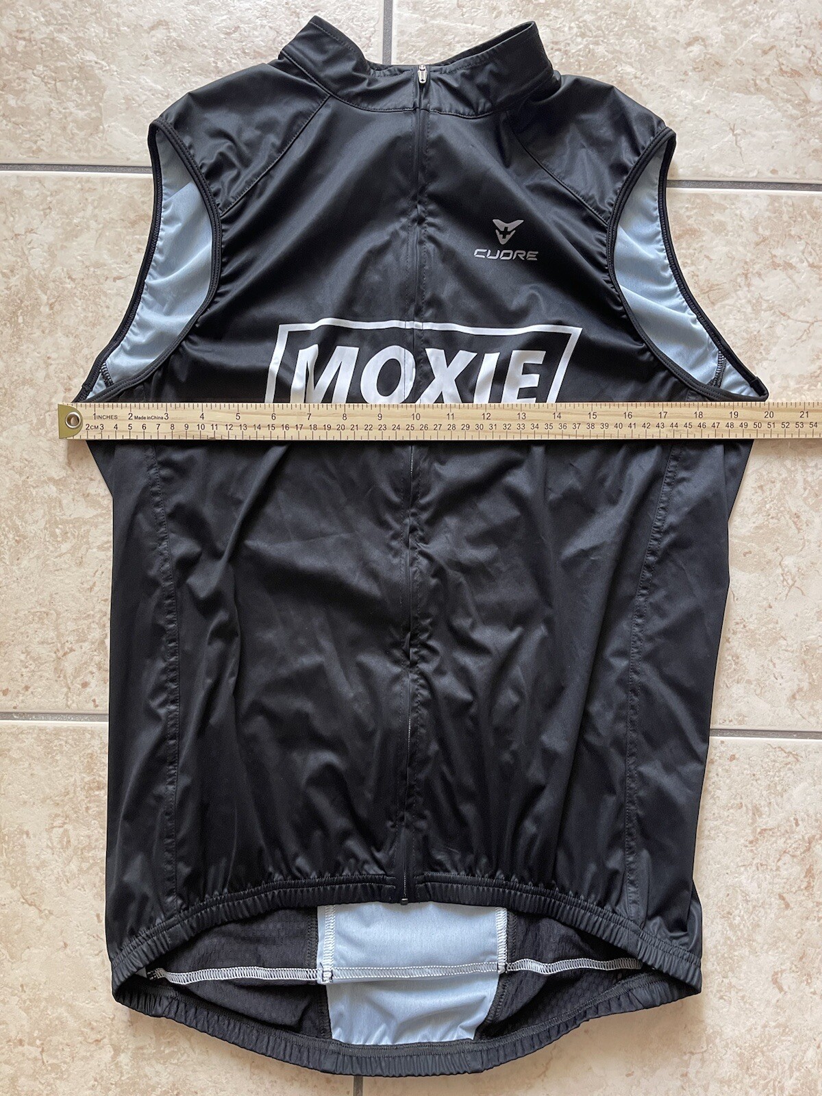 Cuore Men’s Sleeveless Moxie Racing Cycling Vest Black Large Training Bike Top