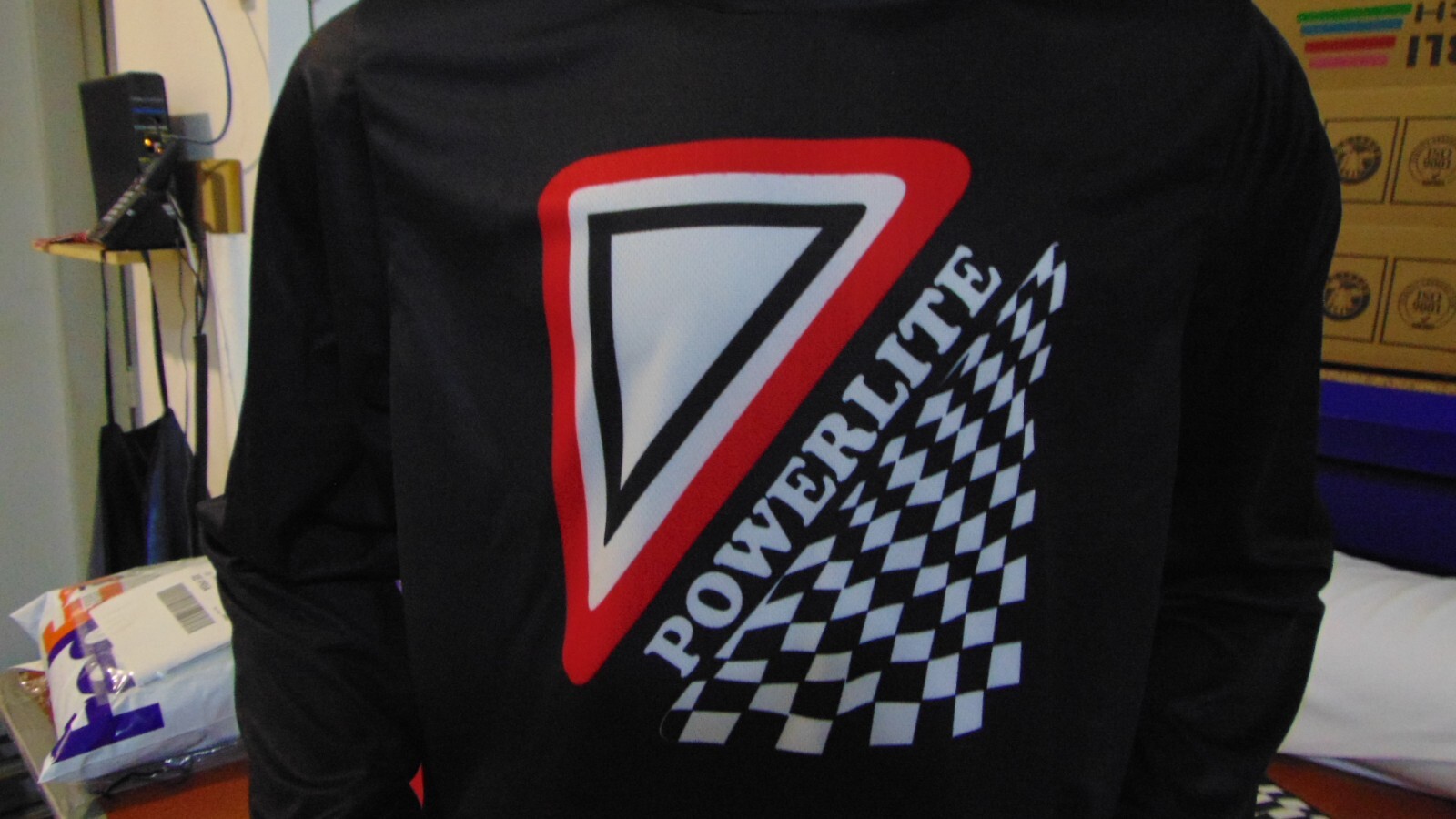 POWERLITE BLACK OLD SCHOOL BIKE JERSEY CLASSIC BMX JERSEY BIKE SHIRT BMX L CHECK