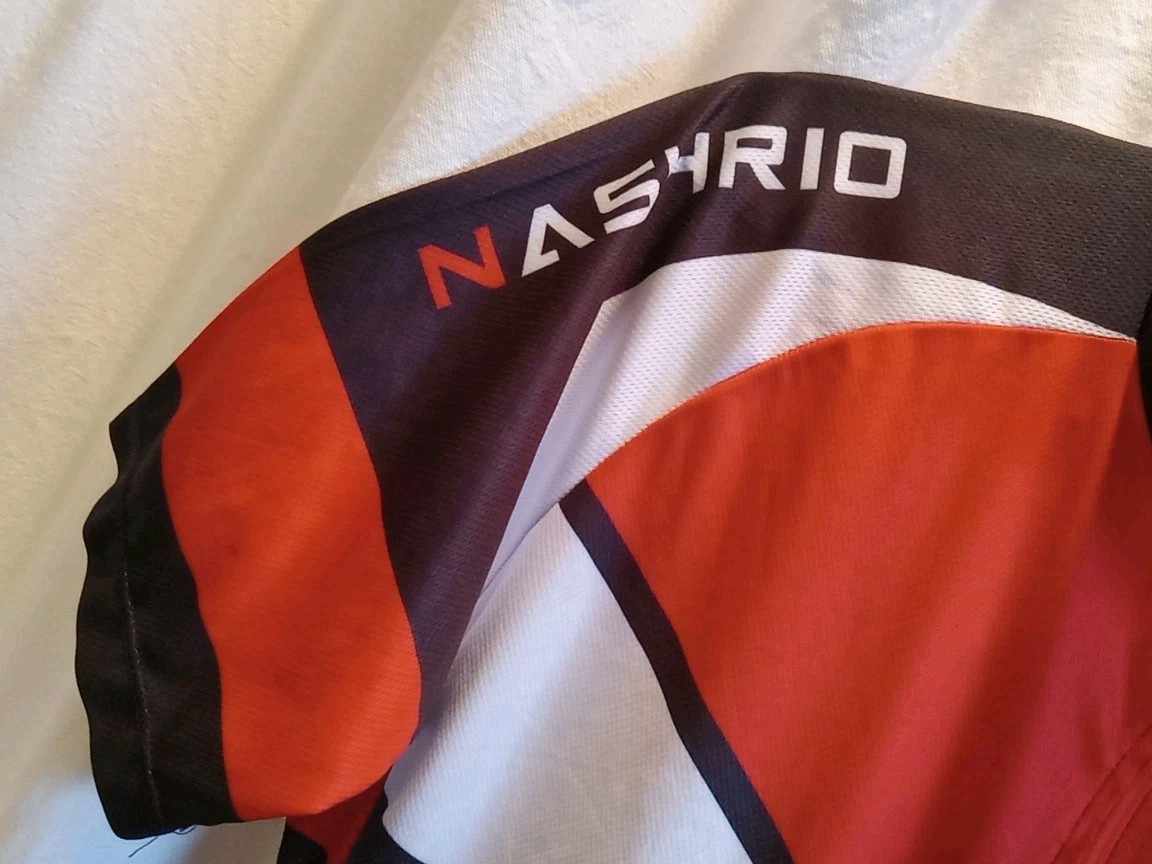 NWOT Nashrio Cycling Jersey Size XL Full Zip with Bottle Holders 100% Polyester