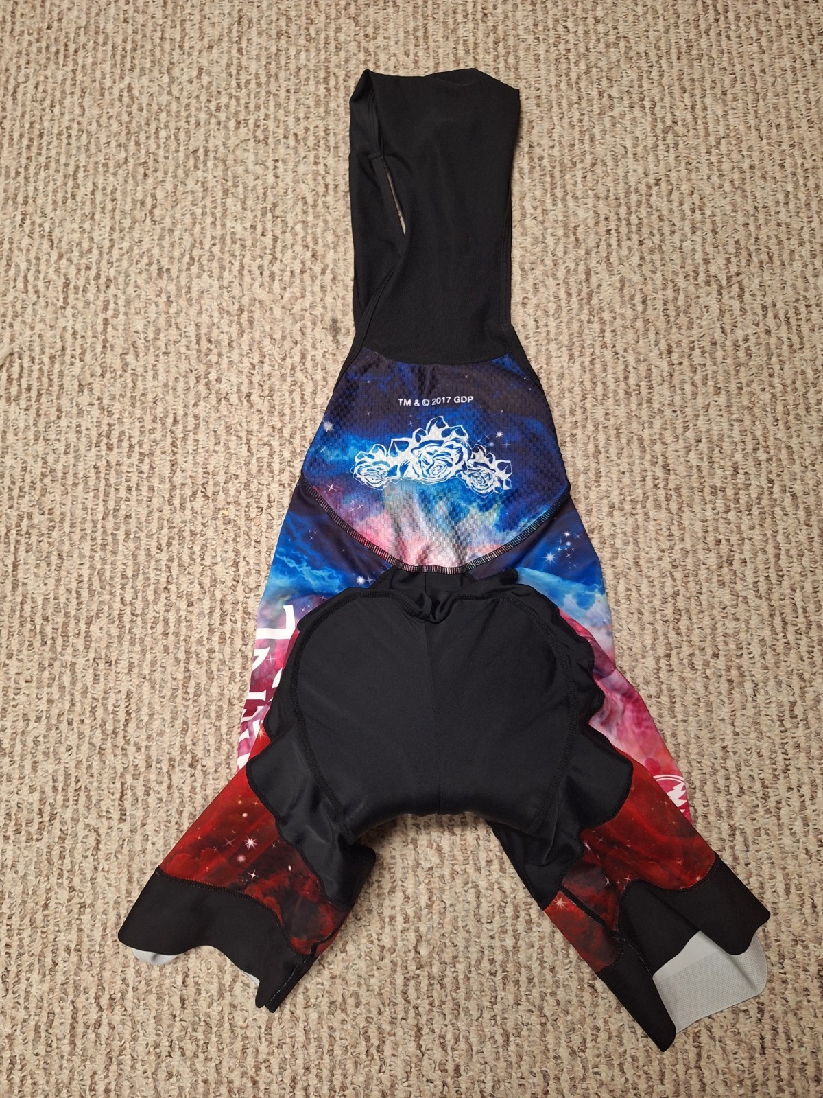 2017 Primal Wear Cycling Bib Band Tour Hippy Skull Retro Grateful Dead Biking M