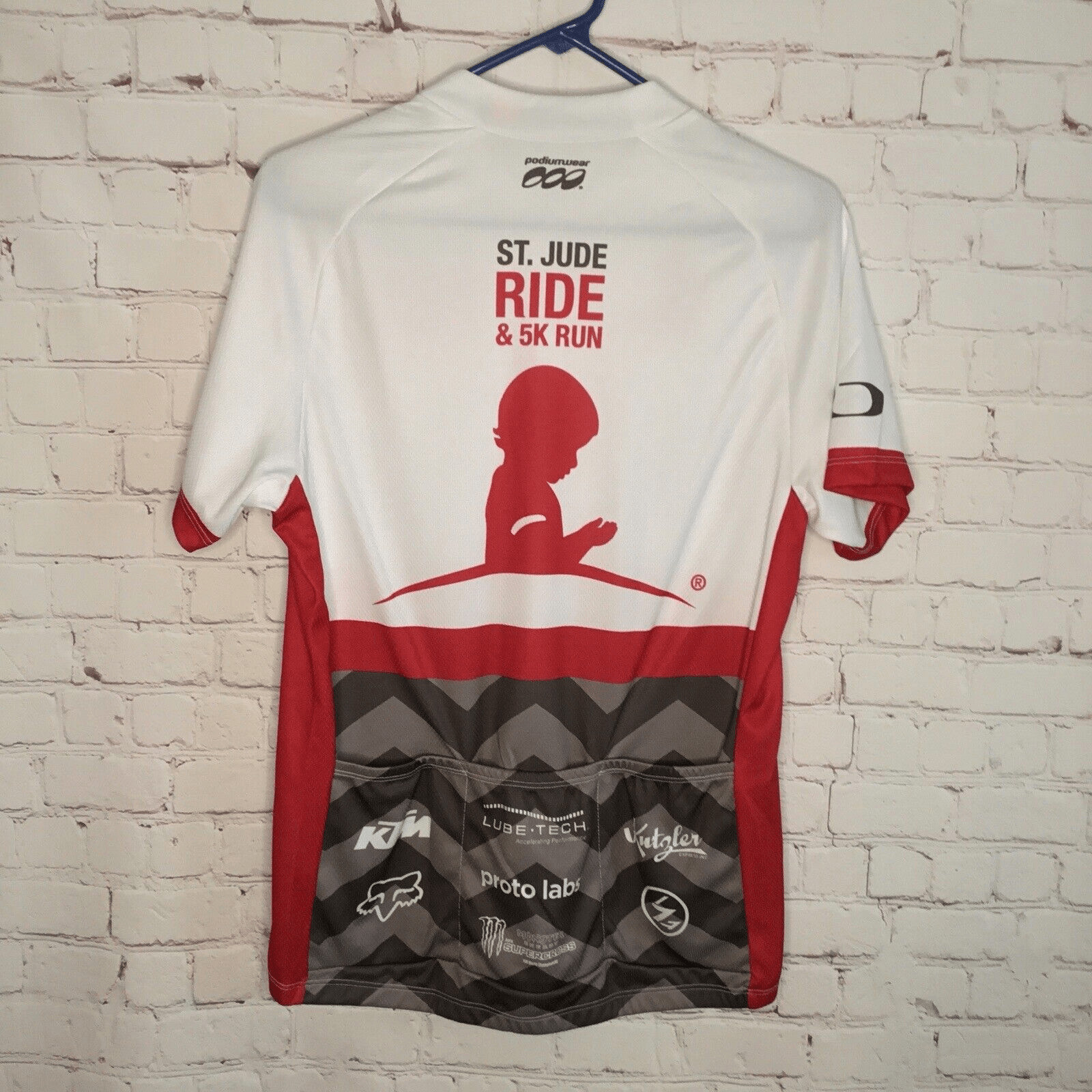 Cycling Jersey Women’s Large Multicolor Printed Logo Short Sleeve Full Zip
