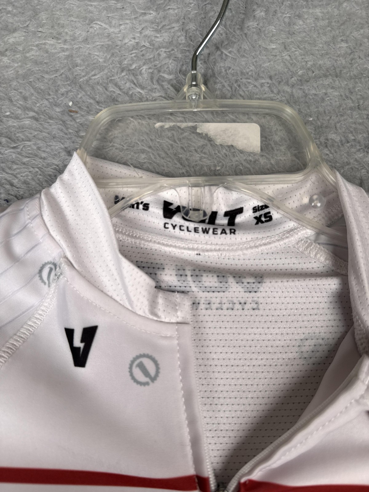 Volt Cycling Jersey Mens XS White Jordan MTB Team Full Zip Short Sleeve Bike