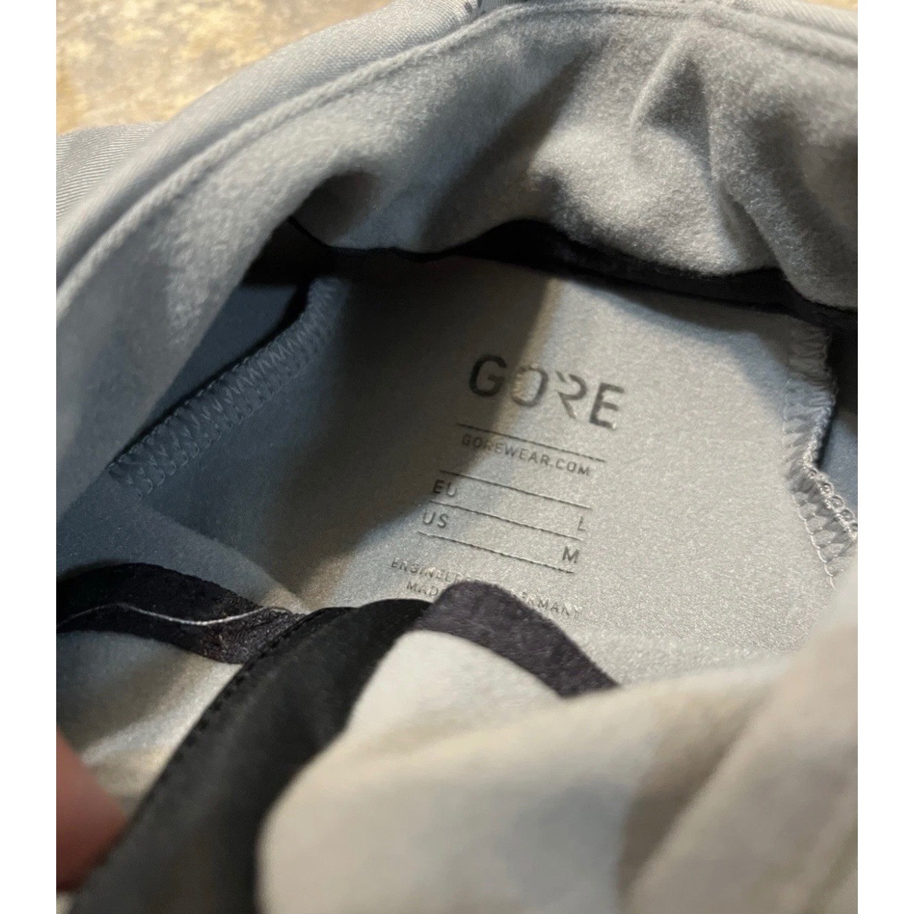 Gore Wear Cycling Jersey Mens Medium Gray Full Zip Long Sleeve
