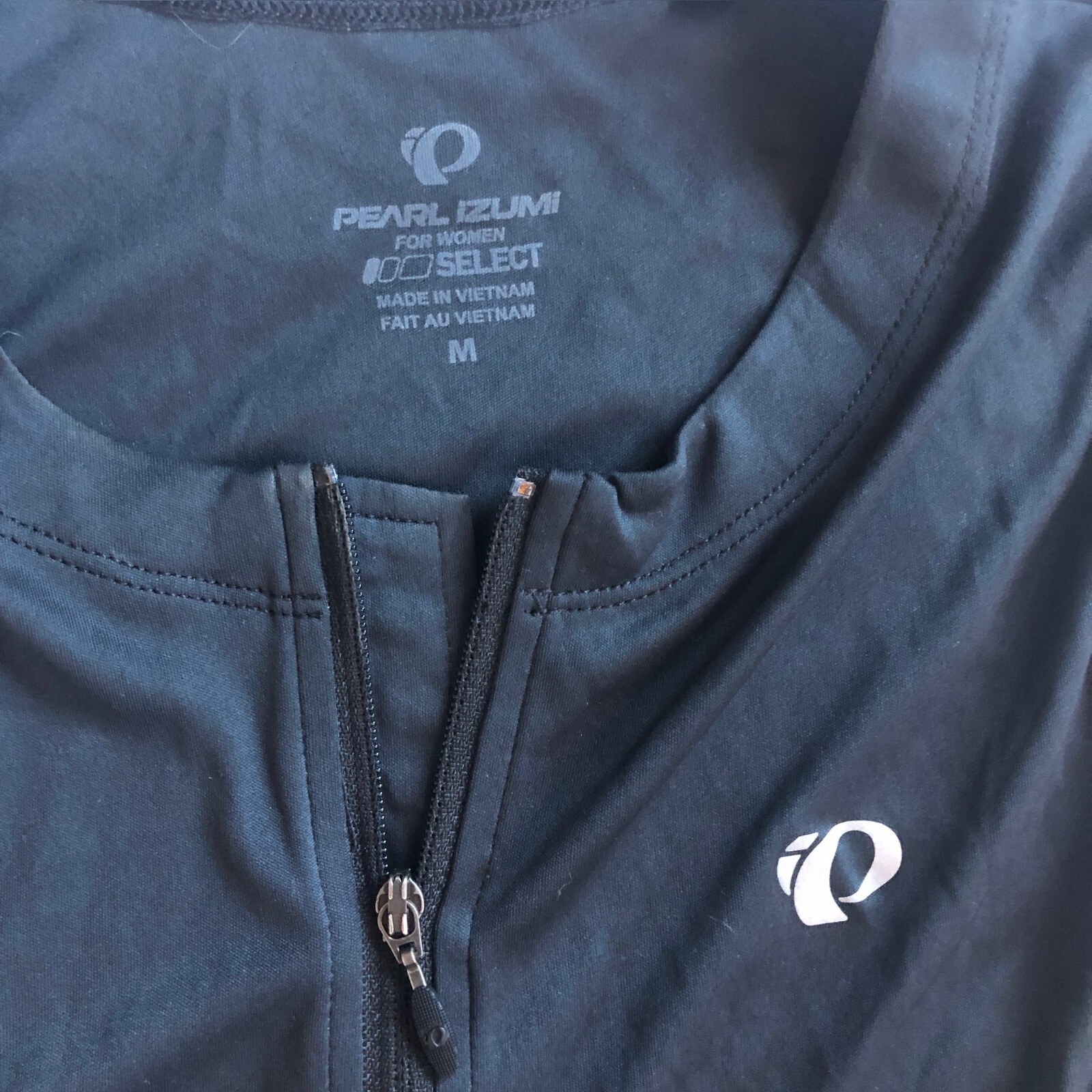 PEARL IZUMI Select Cycling Shirt Womens M Full Zip Sleeveless Two Back Pockets
