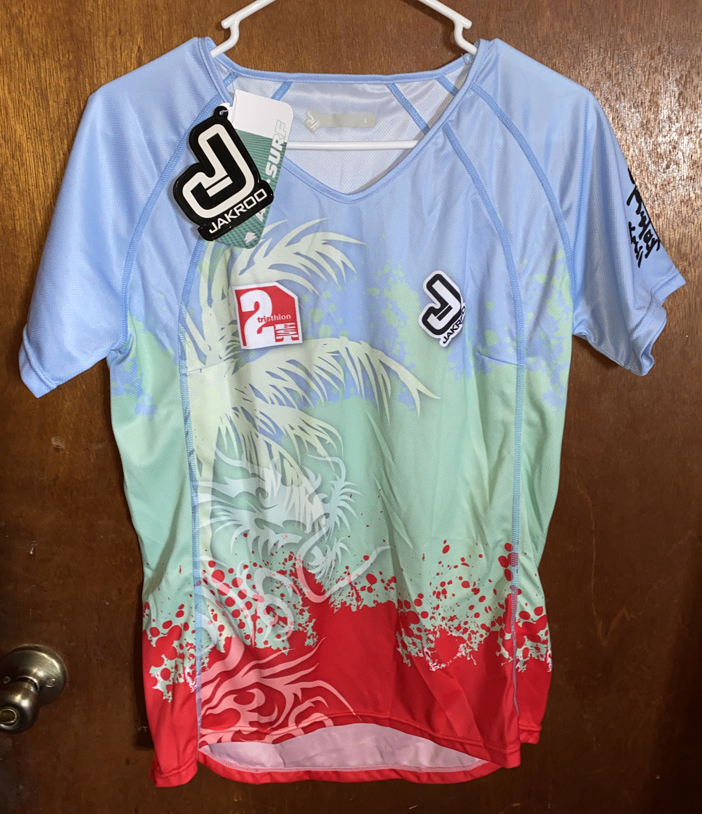 Jakroo Triathlon China Cycling Jersey Men’s size Large Shirt