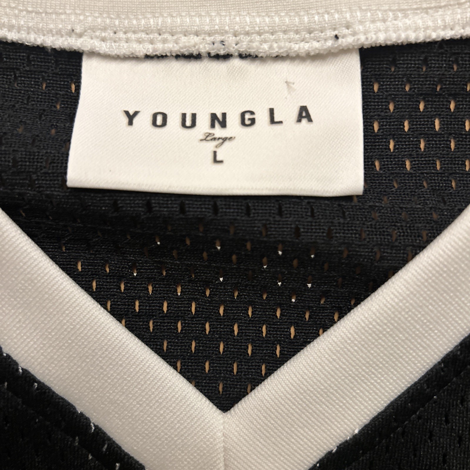 YoungLA Drippy Skull Mesh Jersey Black/White Size Large L (Pre Owned) Sold Out