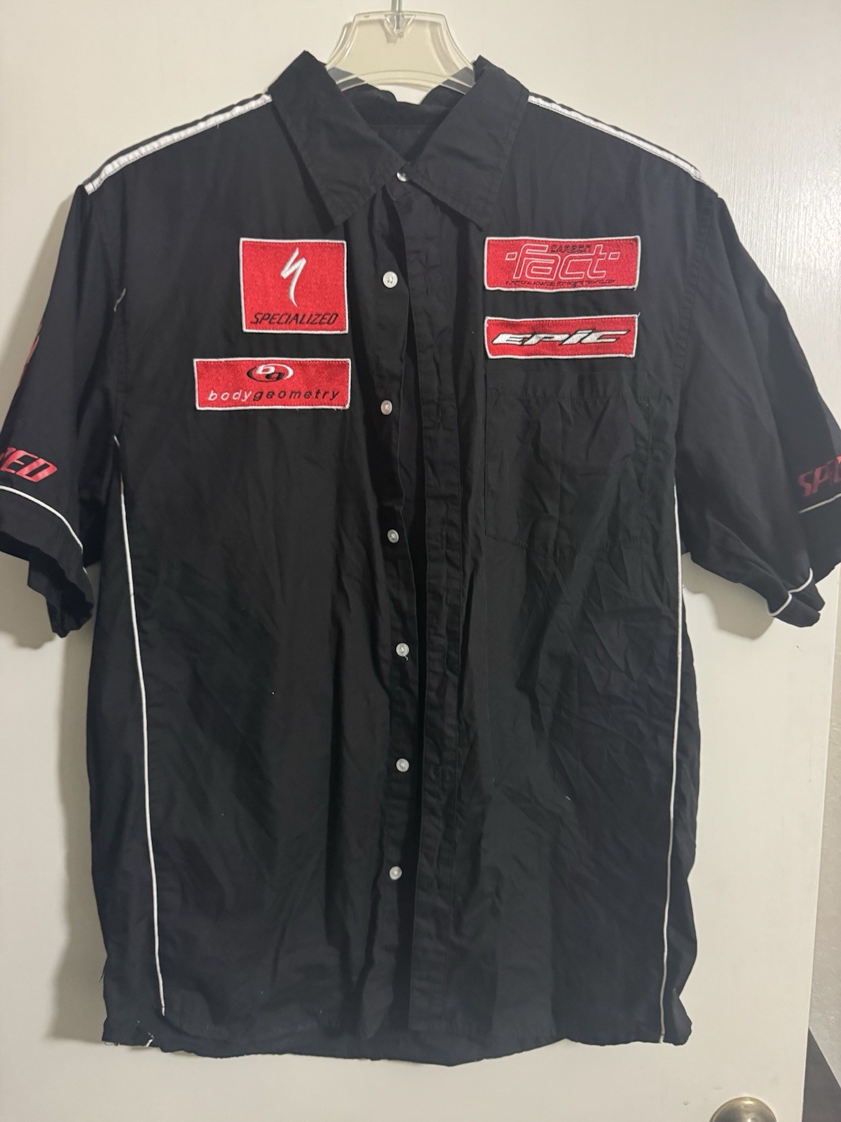 Specialized Bicycle Mechanic Shirt Xl Patches Great Condition Button Down